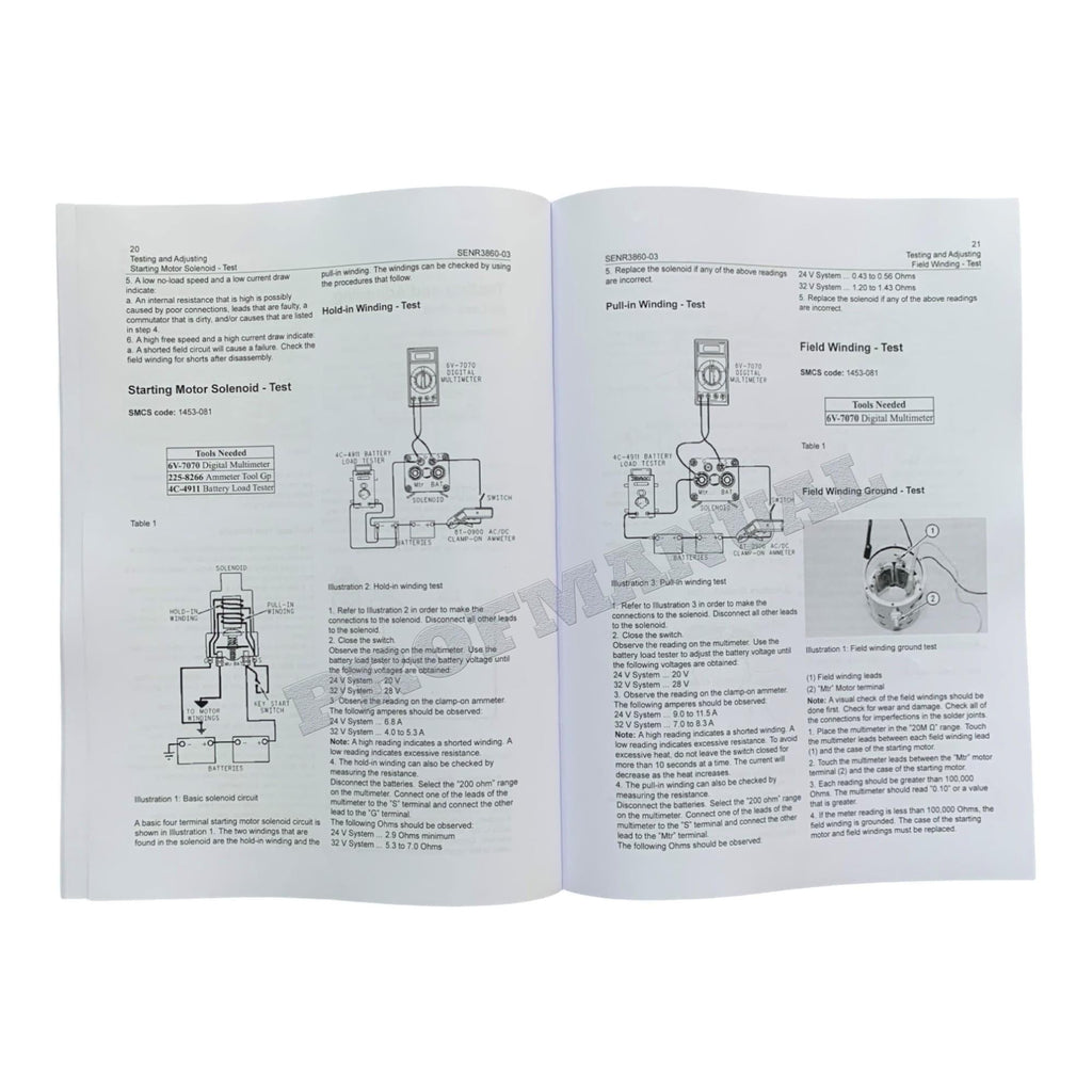 Caterpillar Cat Starting Motor Delco 50-MT Disassembly Assembly Service Manual