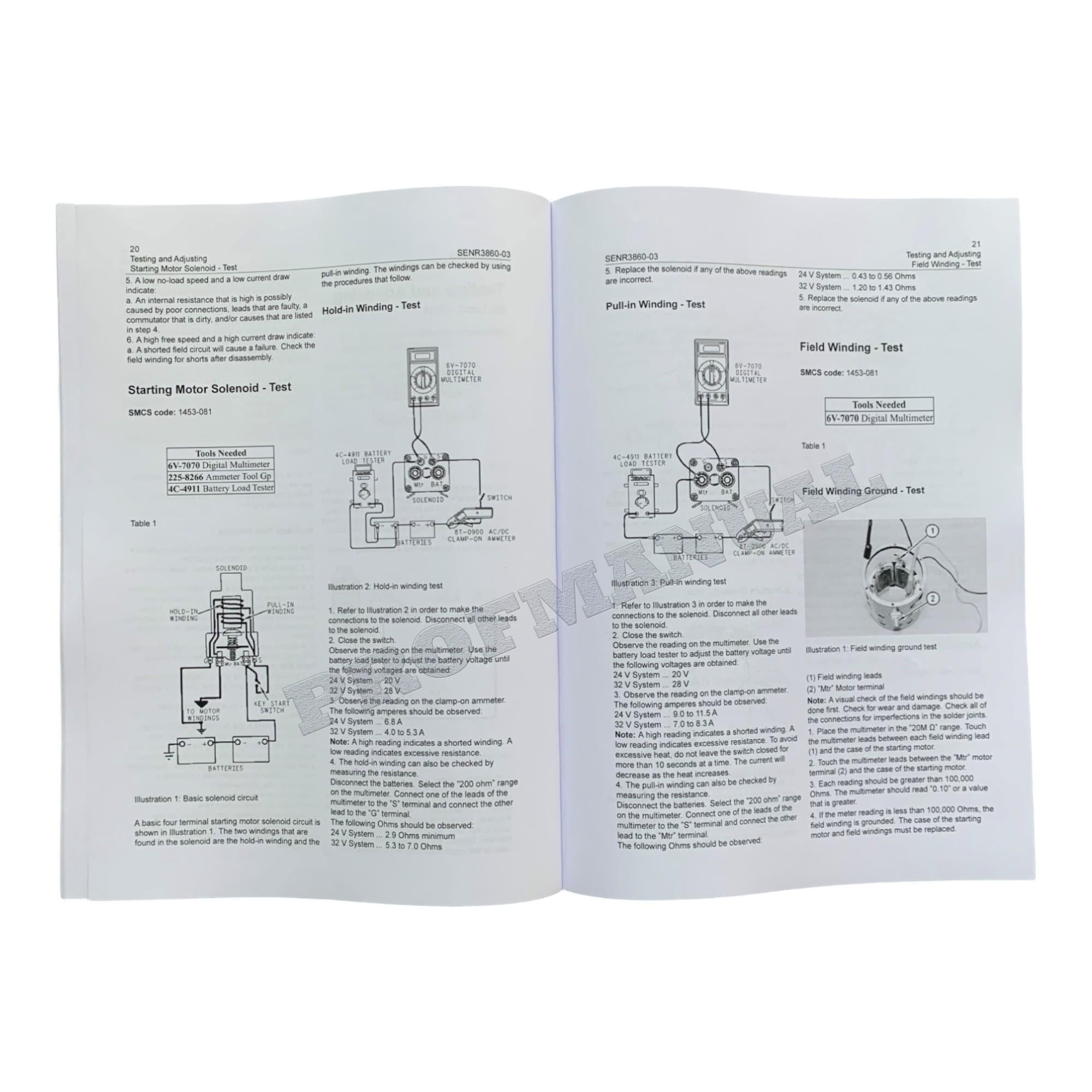 Caterpillar Cat Starting Motor Delco 50-MT Disassembly Assembly Service Manual