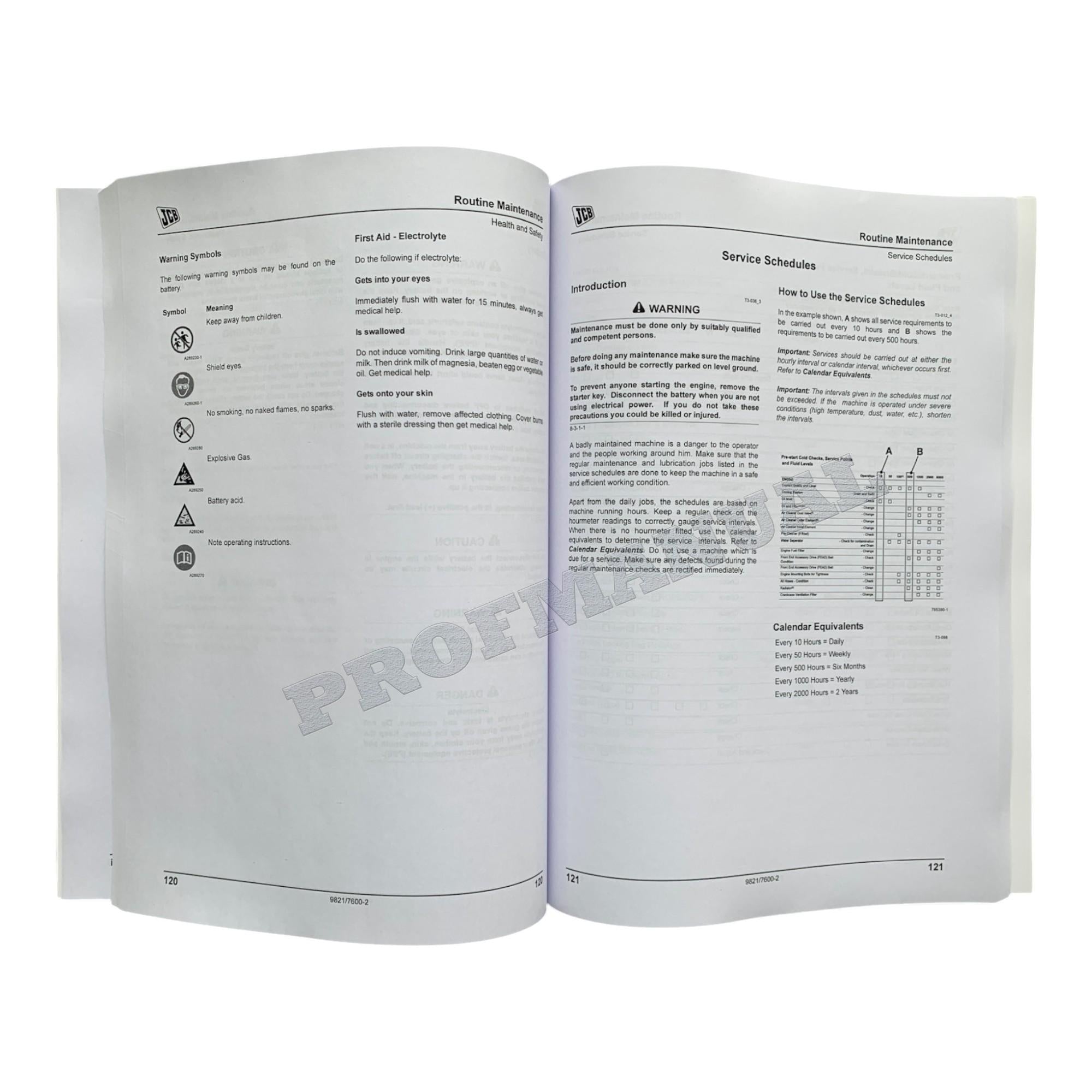 JCB 1CX 1CXWS 1CXT STANDARD-TIER 3 BACKHOE LOADER Operators Manual