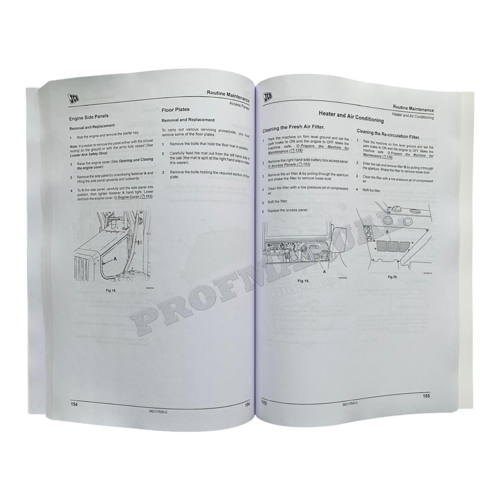 JCB 1CX 1CXWS 1CXT STANDARD-TIER 3 BACKHOE LOADER Operators Manual
