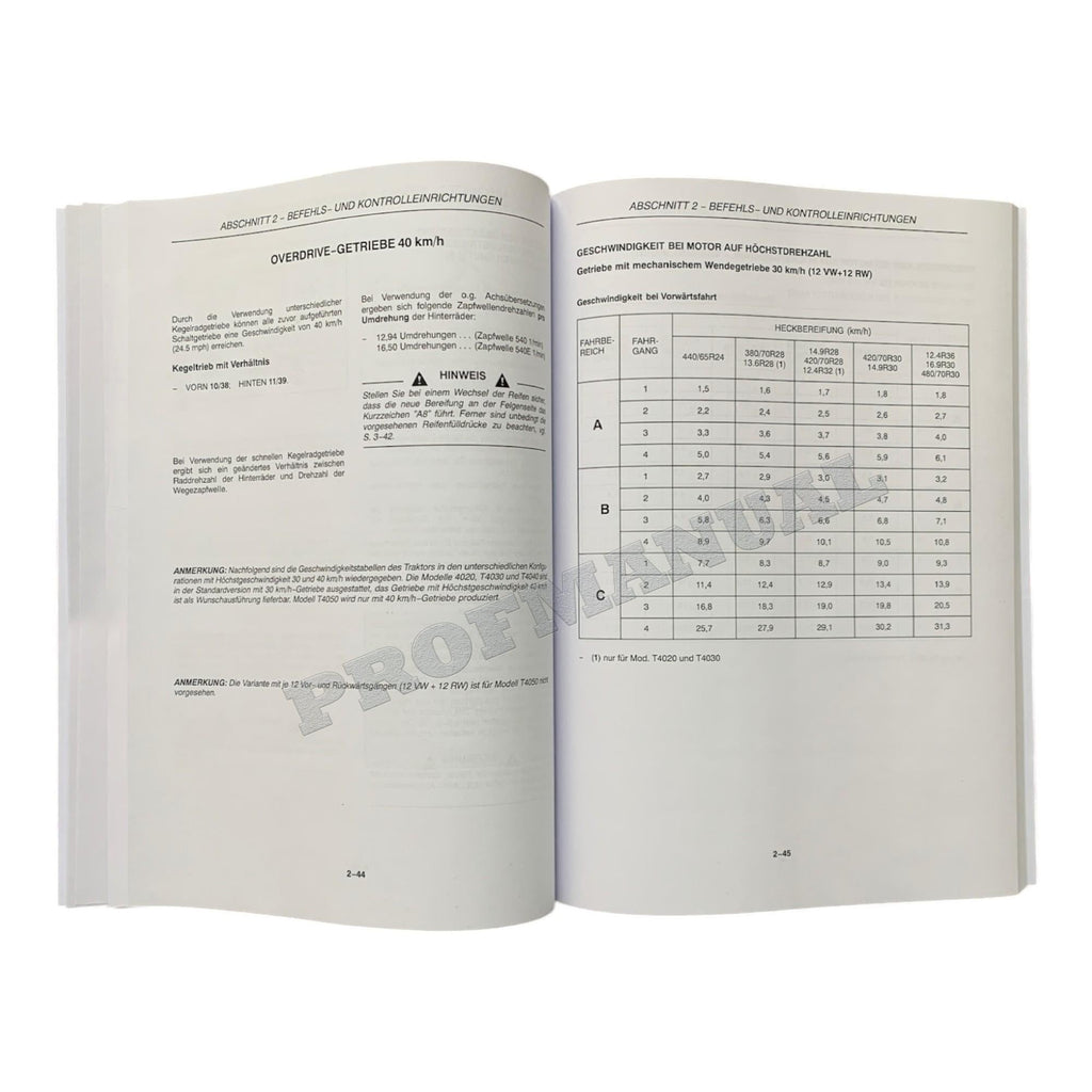 New Holland T4020 T4030 T4040 T4050 traktor betriebsanleitung