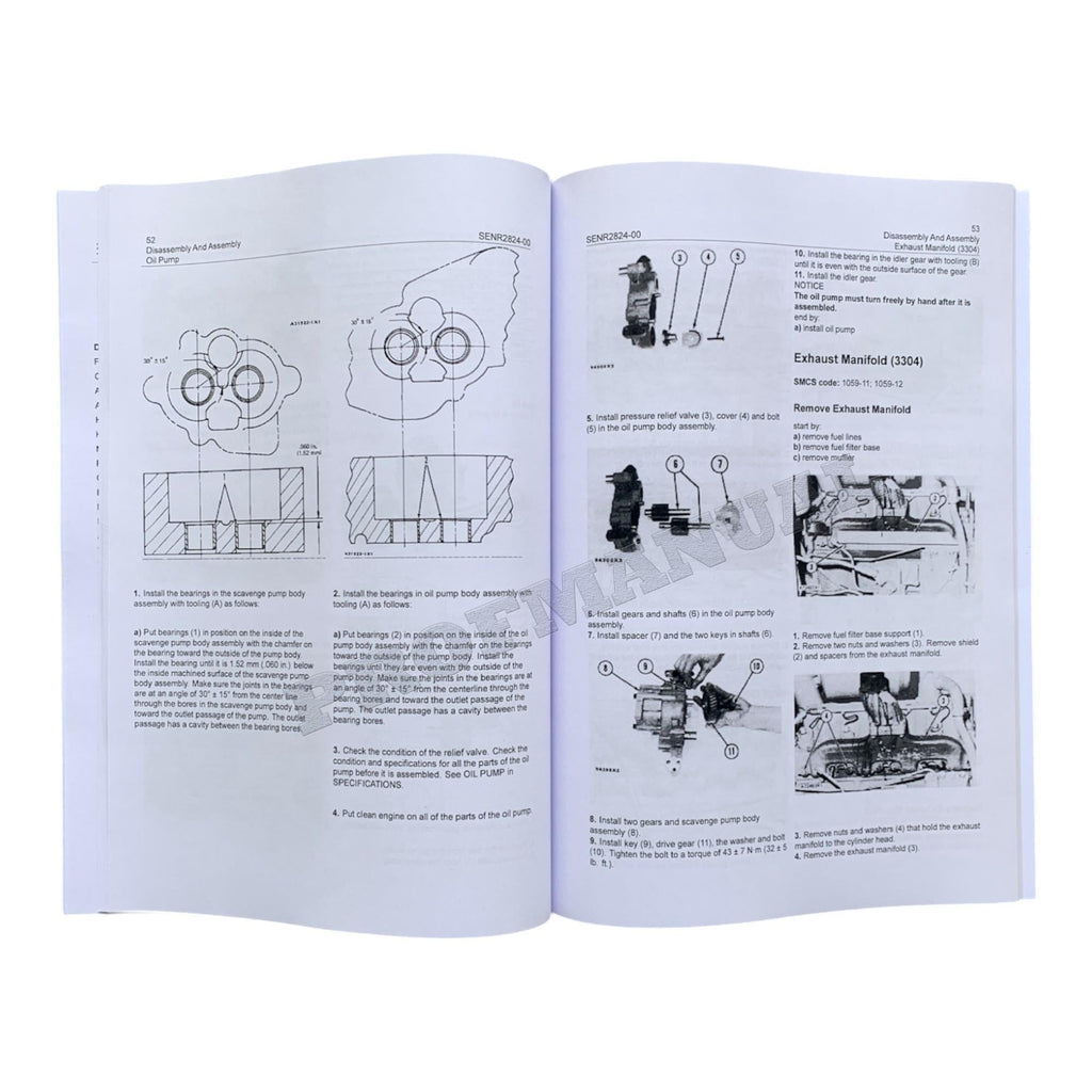 Caterpillar CAT 3304 3306 VEHICULAR ENGINE Manual Disassembly Assembly