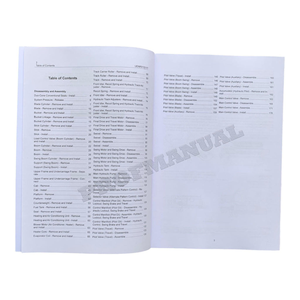 Caterpillar 305D CR 305.5D CR Excavator Service Manual Disassem Assem
