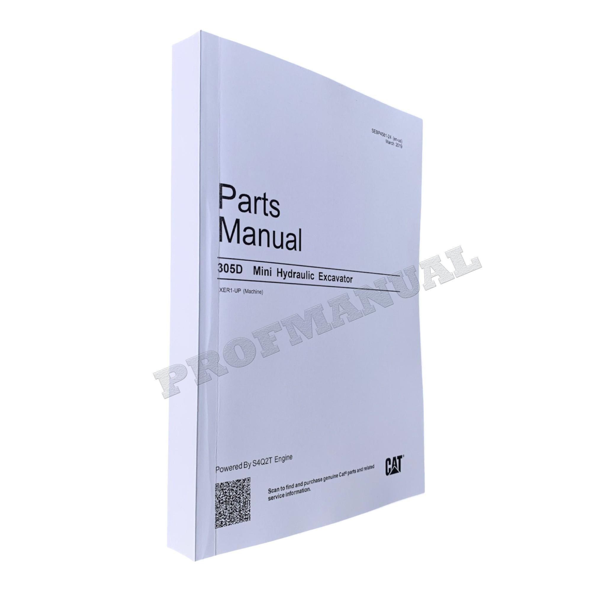 Caterpillar Cat 305D Mini Hydraulic Excavator Parts Catalog Manual