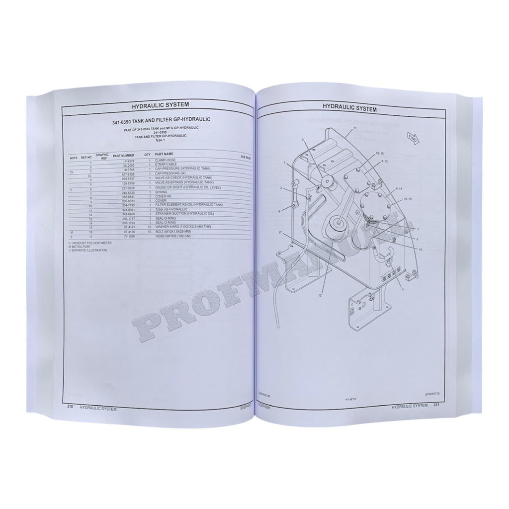 Caterpillar Cat 305D Mini Hydraulic Excavator Parts Catalog Manual