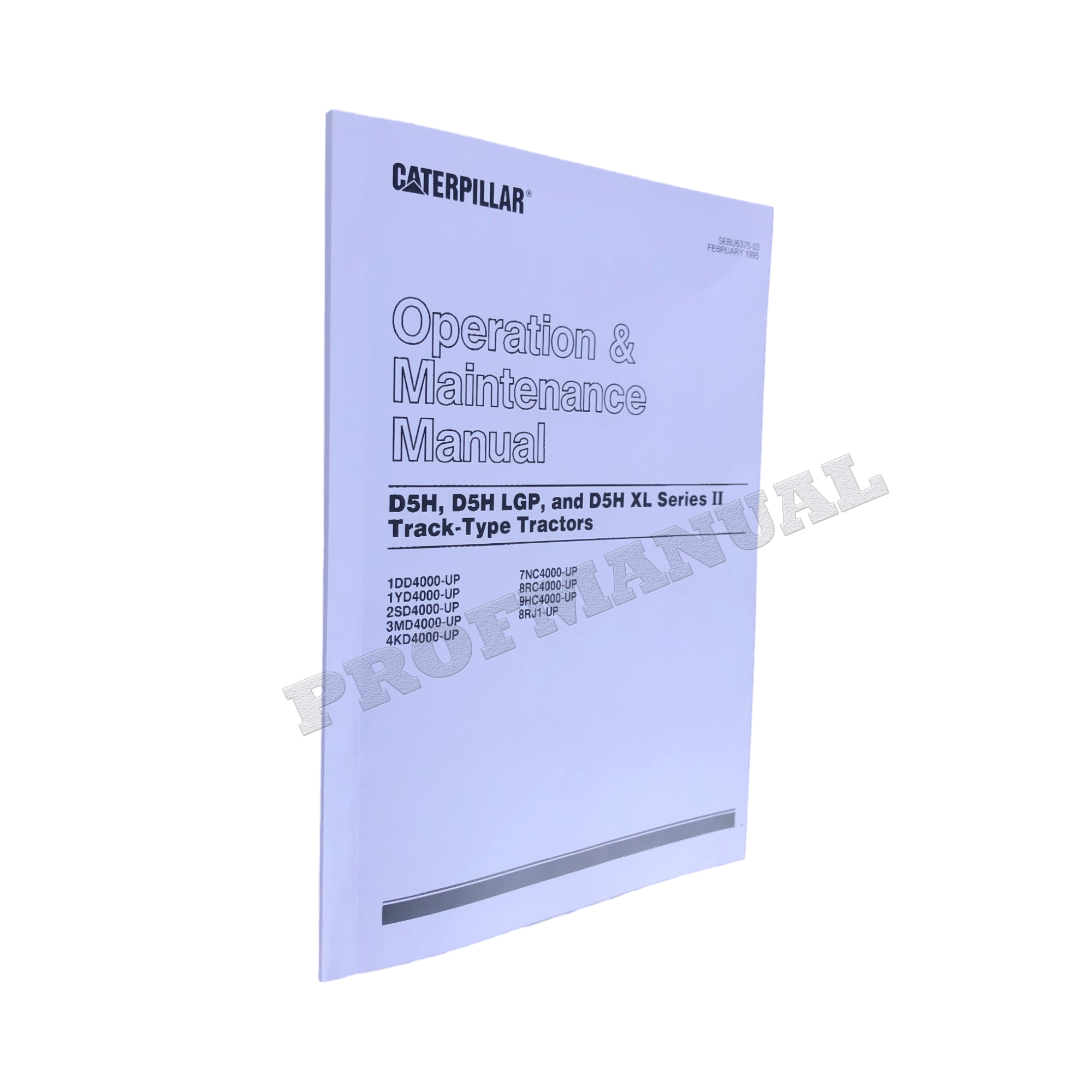Caterpillar D5H D5H LGP D5H XL Series II Track Type Tractor Operators manual