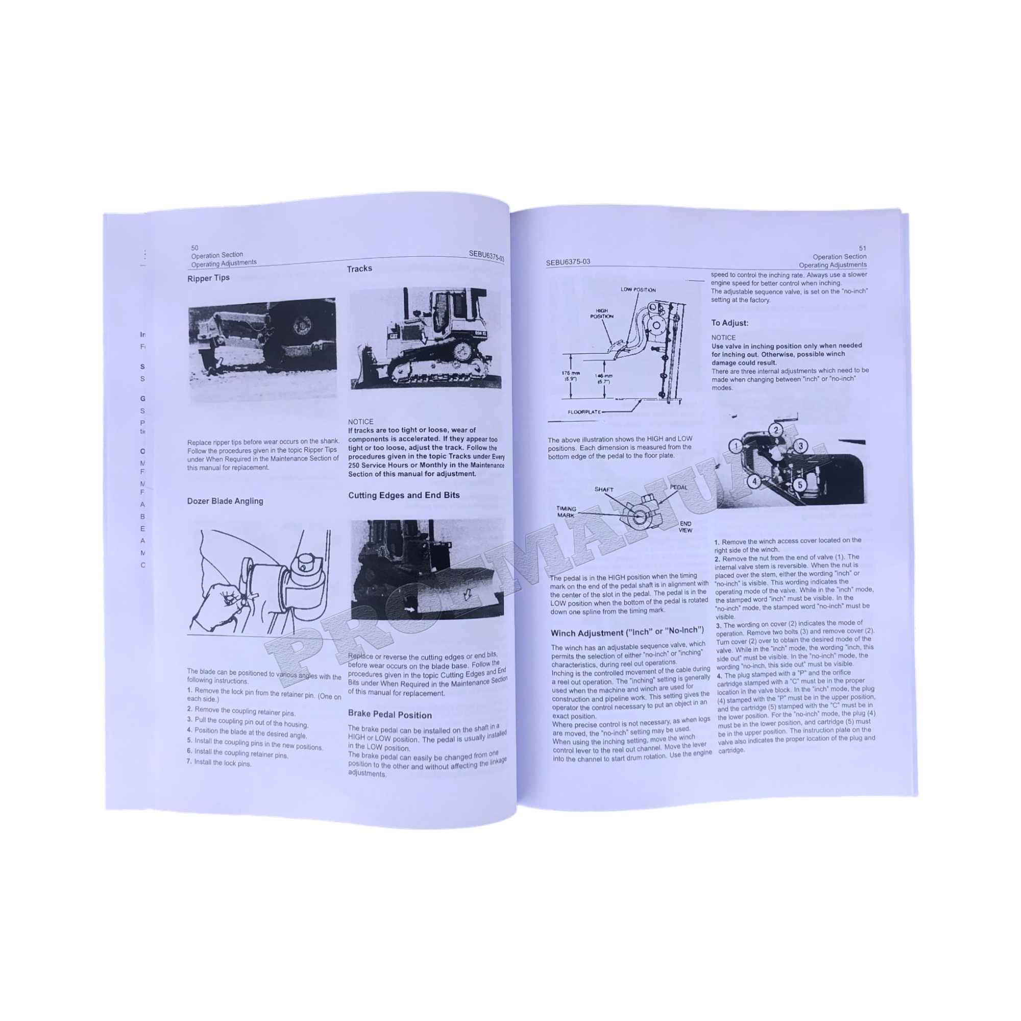 Caterpillar D5H D5H LGP D5H XL Series II Track Type Tractor Operators manual