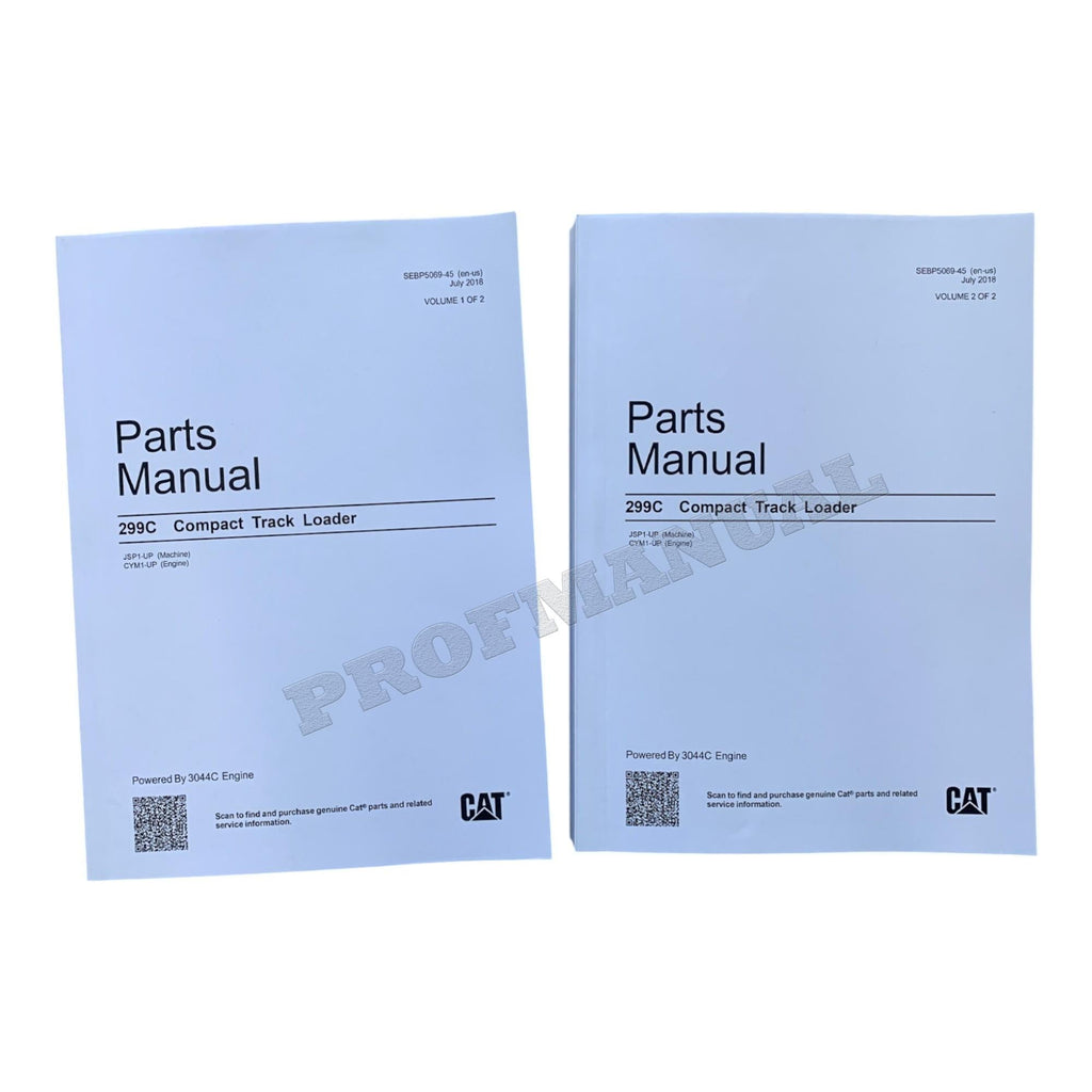 Caterpillar Cat 299C Compact Track Loader Parts Catalog Manual