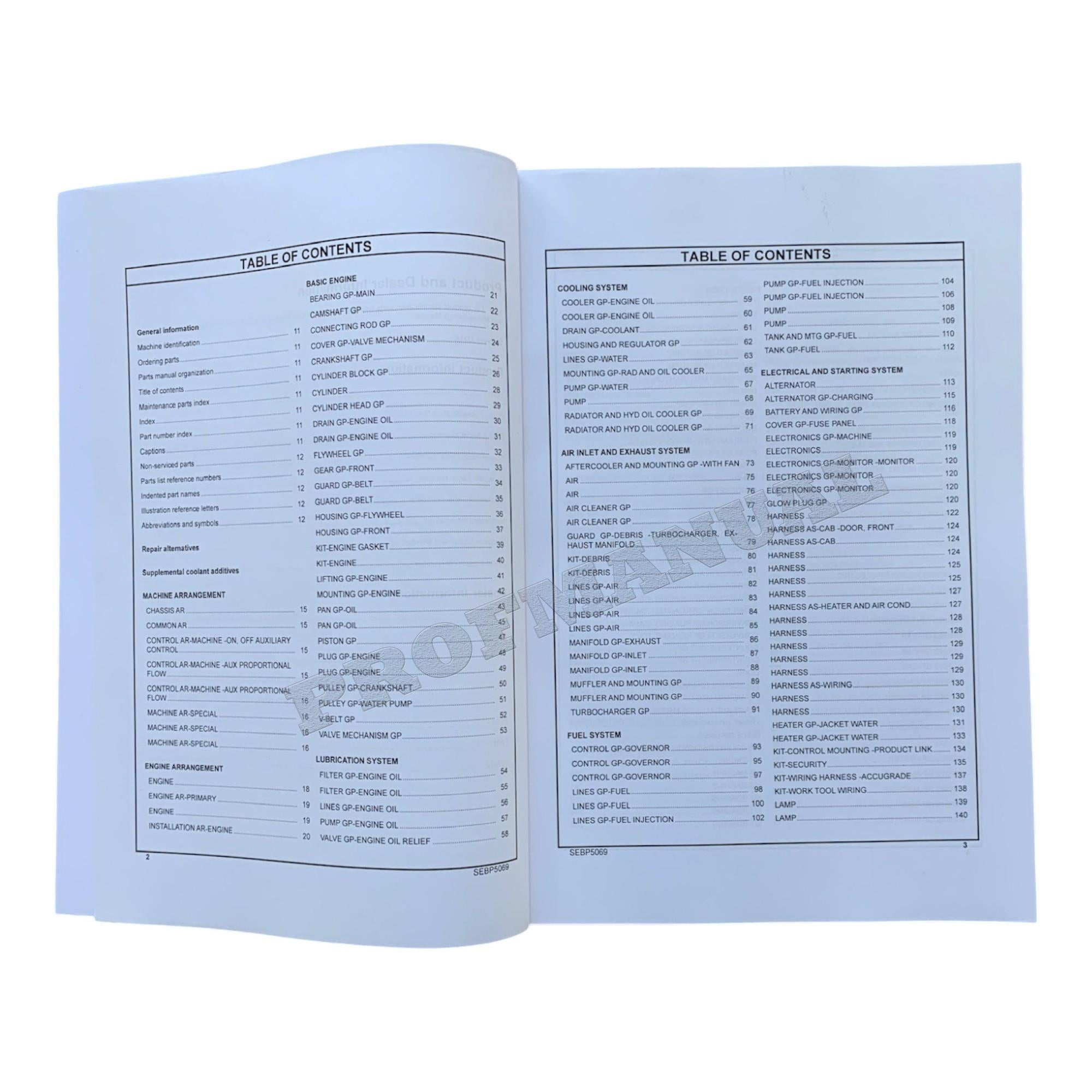 Caterpillar Cat 299C Compact Track Loader Parts Catalog Manual