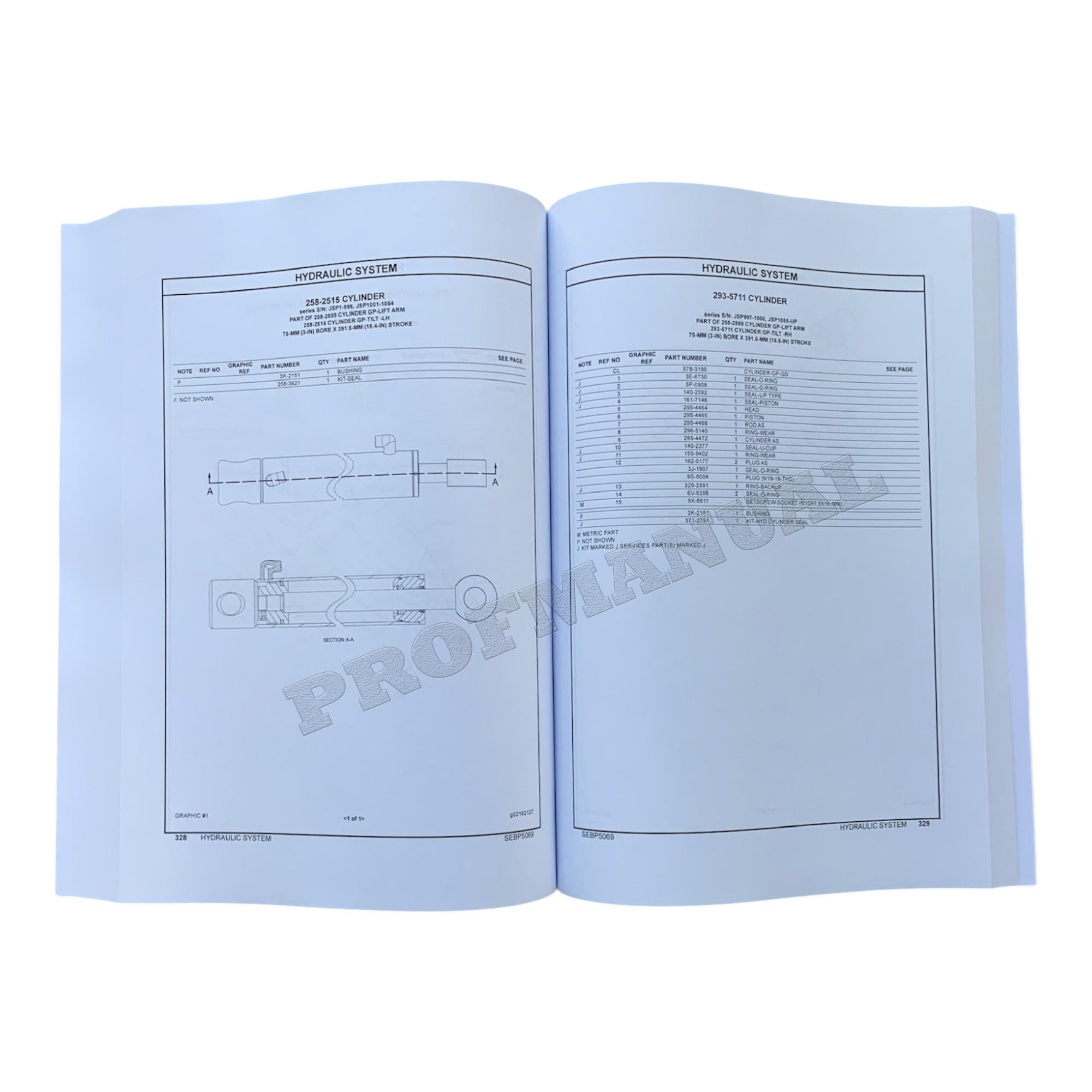 Caterpillar Cat 299C Compact Track Loader Parts Catalog Manual