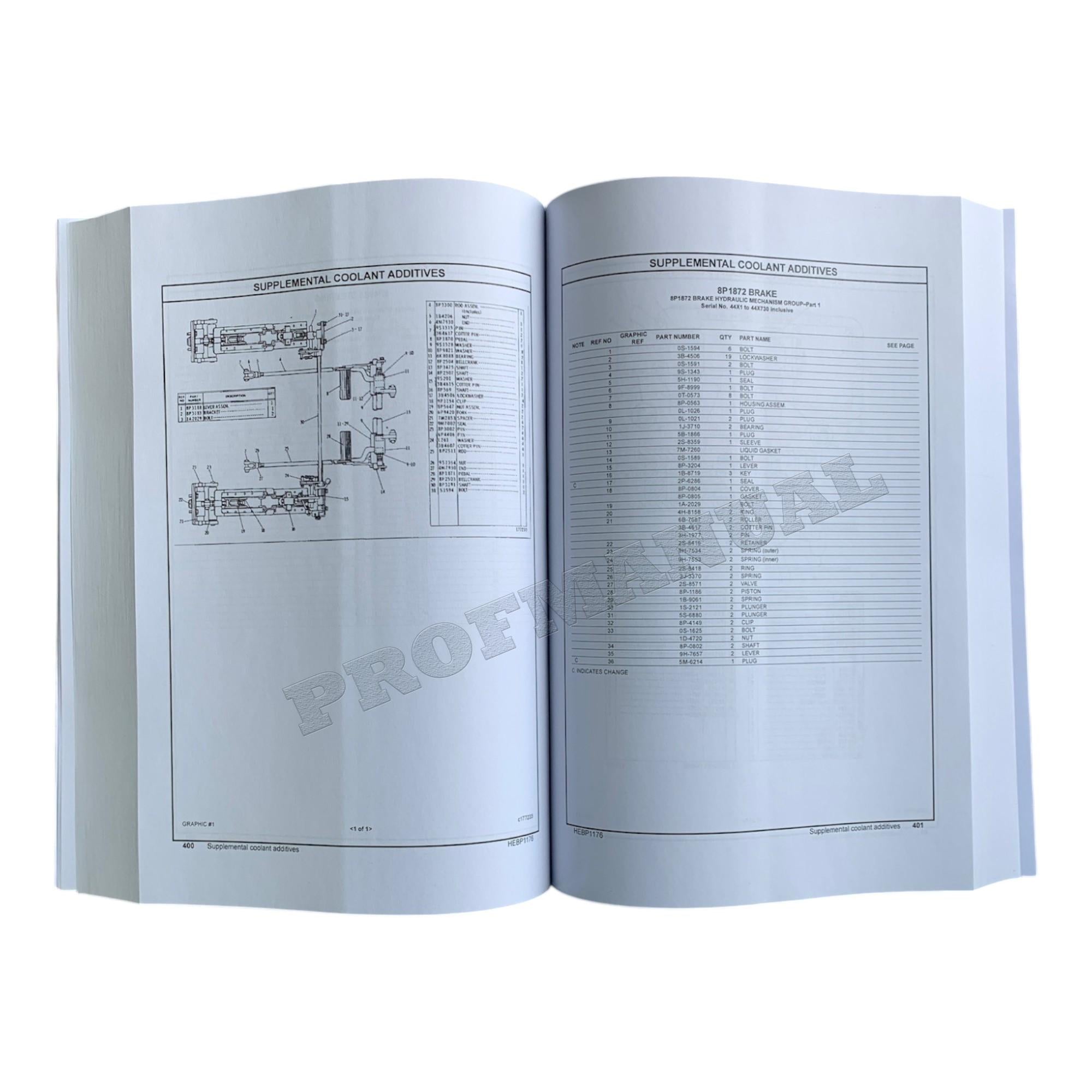 Caterpillar Cat D5B Tractor Power Shift Parts Catalog Manual HEBP1176
