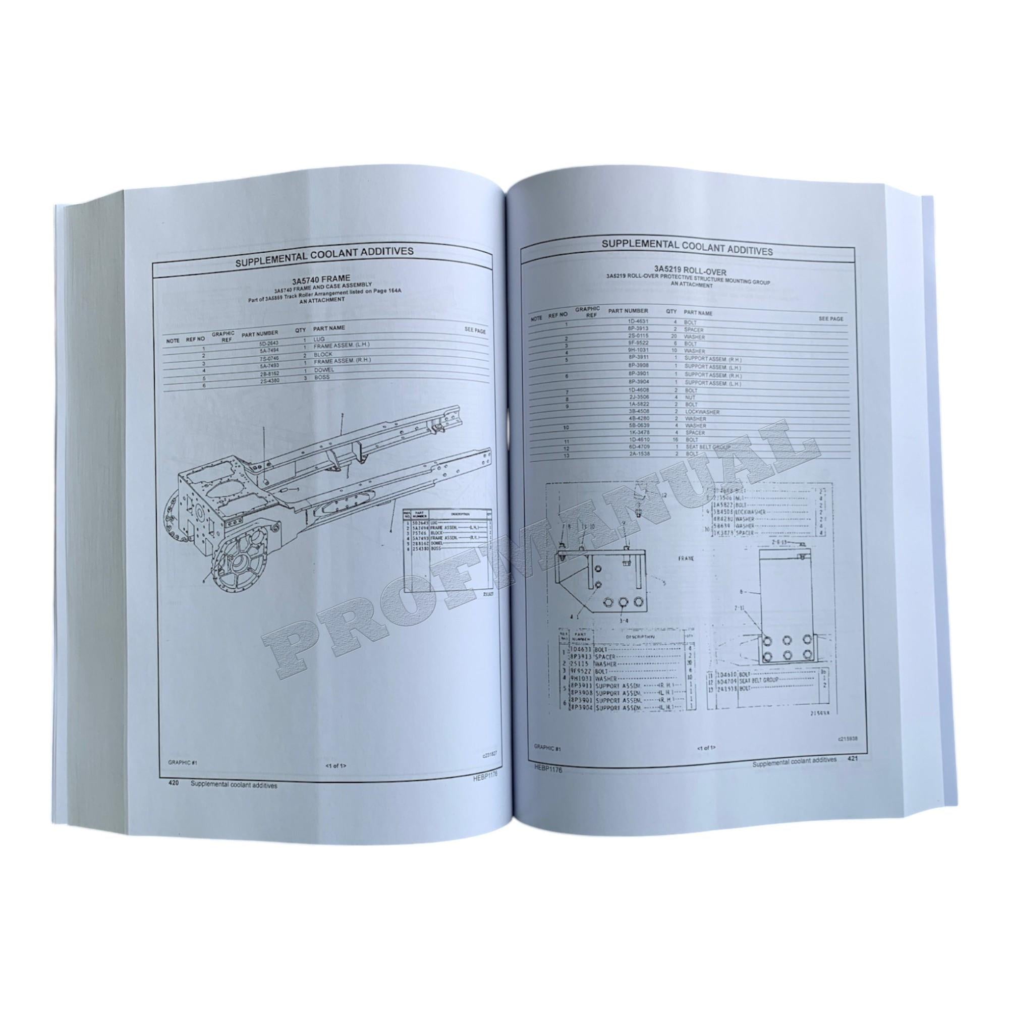 Caterpillar Cat D5B Tractor Power Shift Parts Catalog Manual HEBP1176