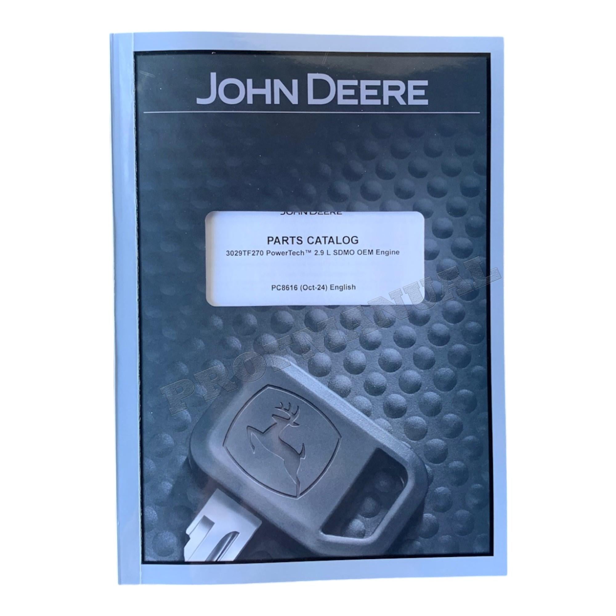 John Deere PowerTech 2.9L 3029TF270 OEM Engine Parts Catalog Manual