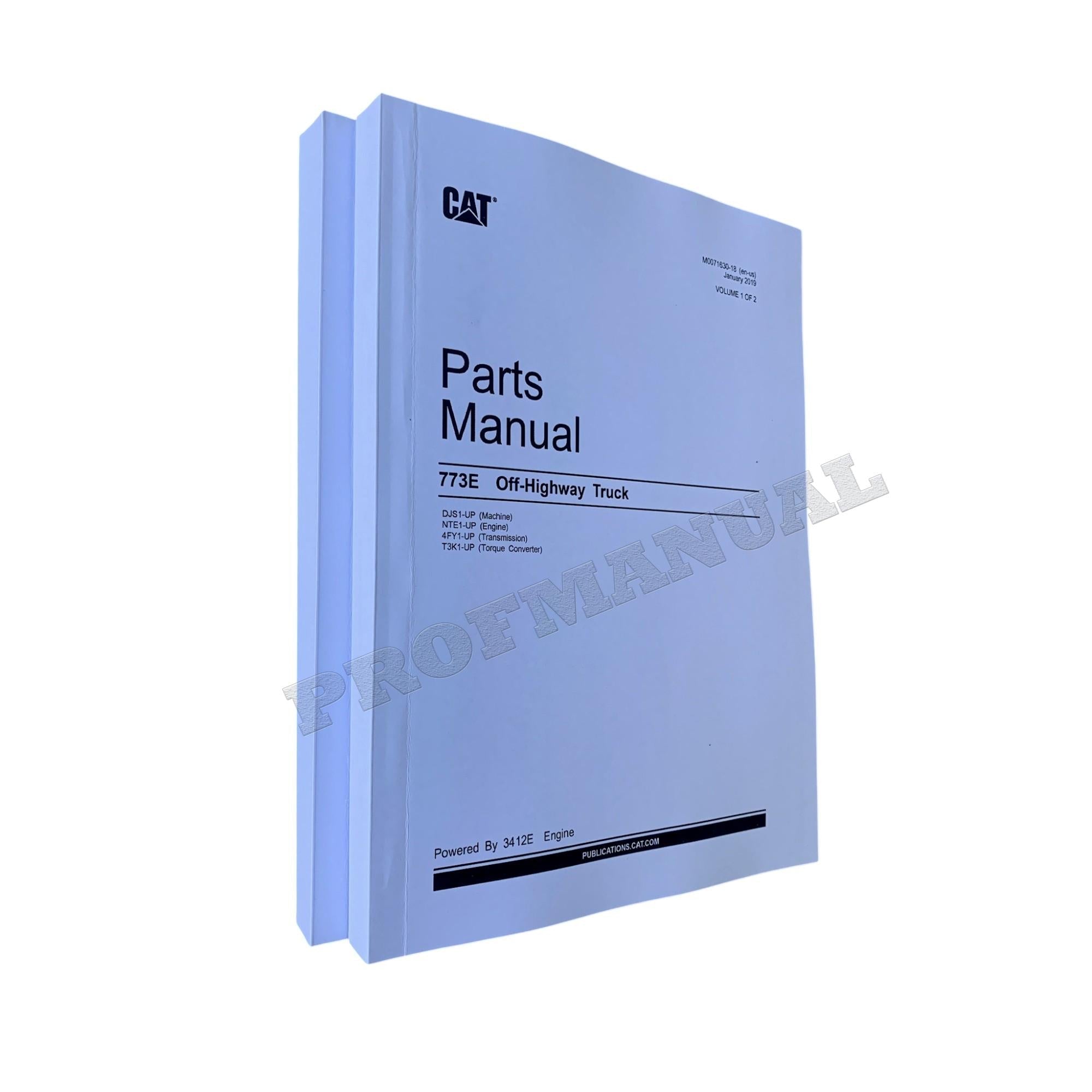 Caterpillar Cat 773E Off Highway Truck Parts Catalog Manual M0071630EN US