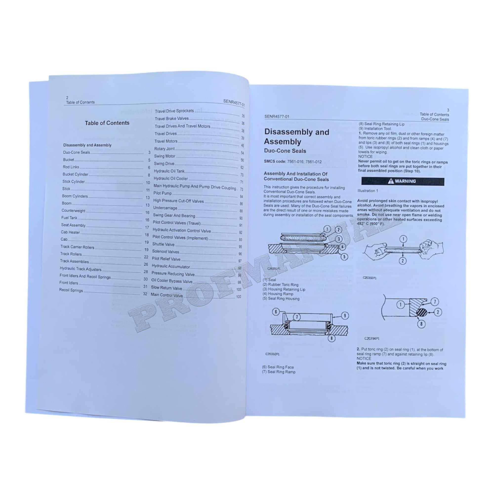 Caterpillar Cat E120B EXCAVATOR VEHICLE SYSTEM Disassembly Assembly Manual