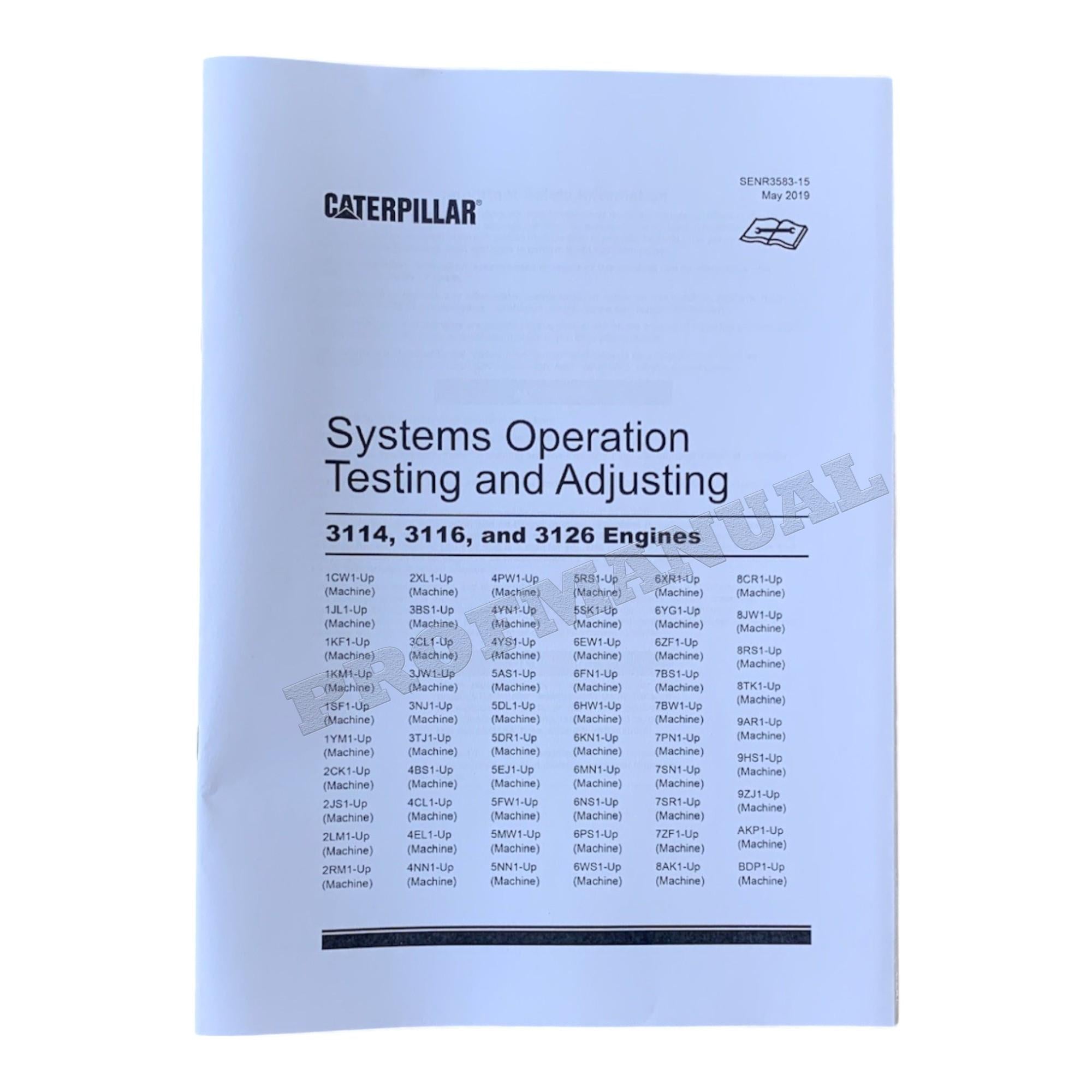 Caterpillar 3114 3116 3126 Engine Disassem Assem Test Adjust Service Manual SET 3 BOOKS