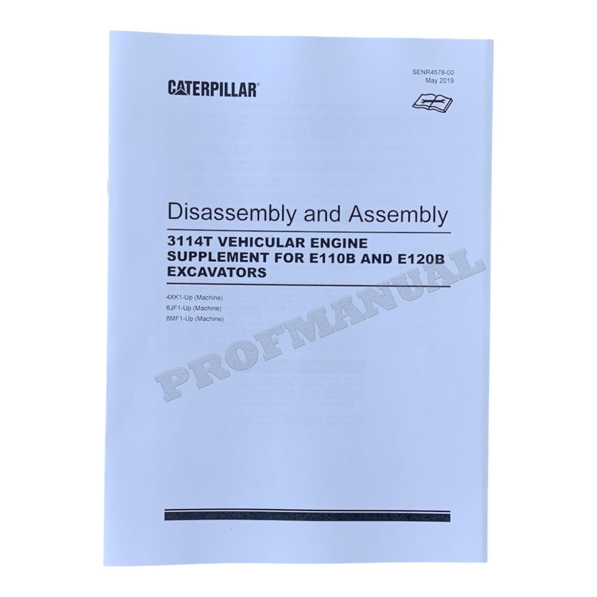 Caterpillar 3114 3116 3126 Engine Disassem Assem Test Adjust Service Manual SET 3 BOOKS