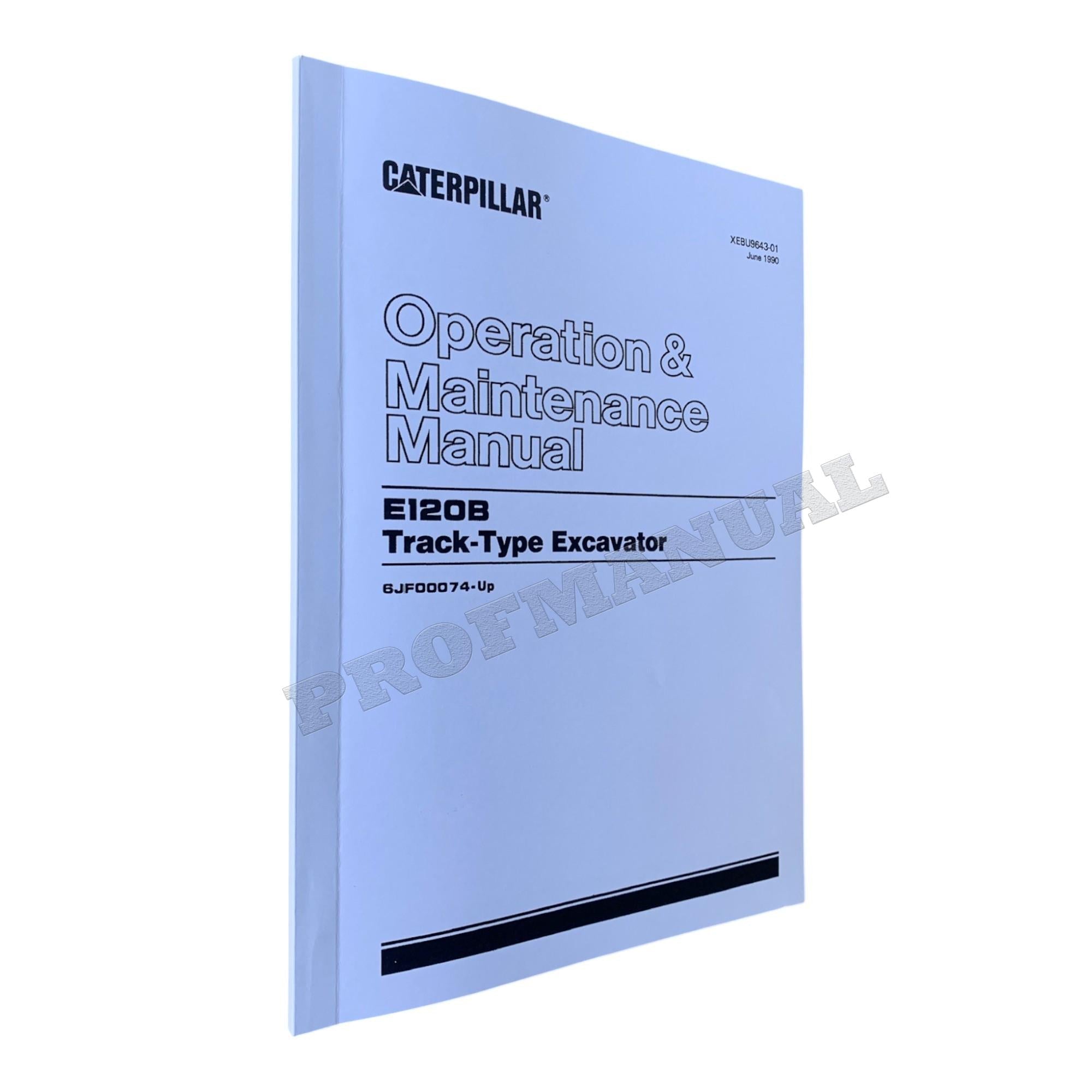 Manual de mantenimiento del operador de la excavadora de cadenas Caterpillar E120B