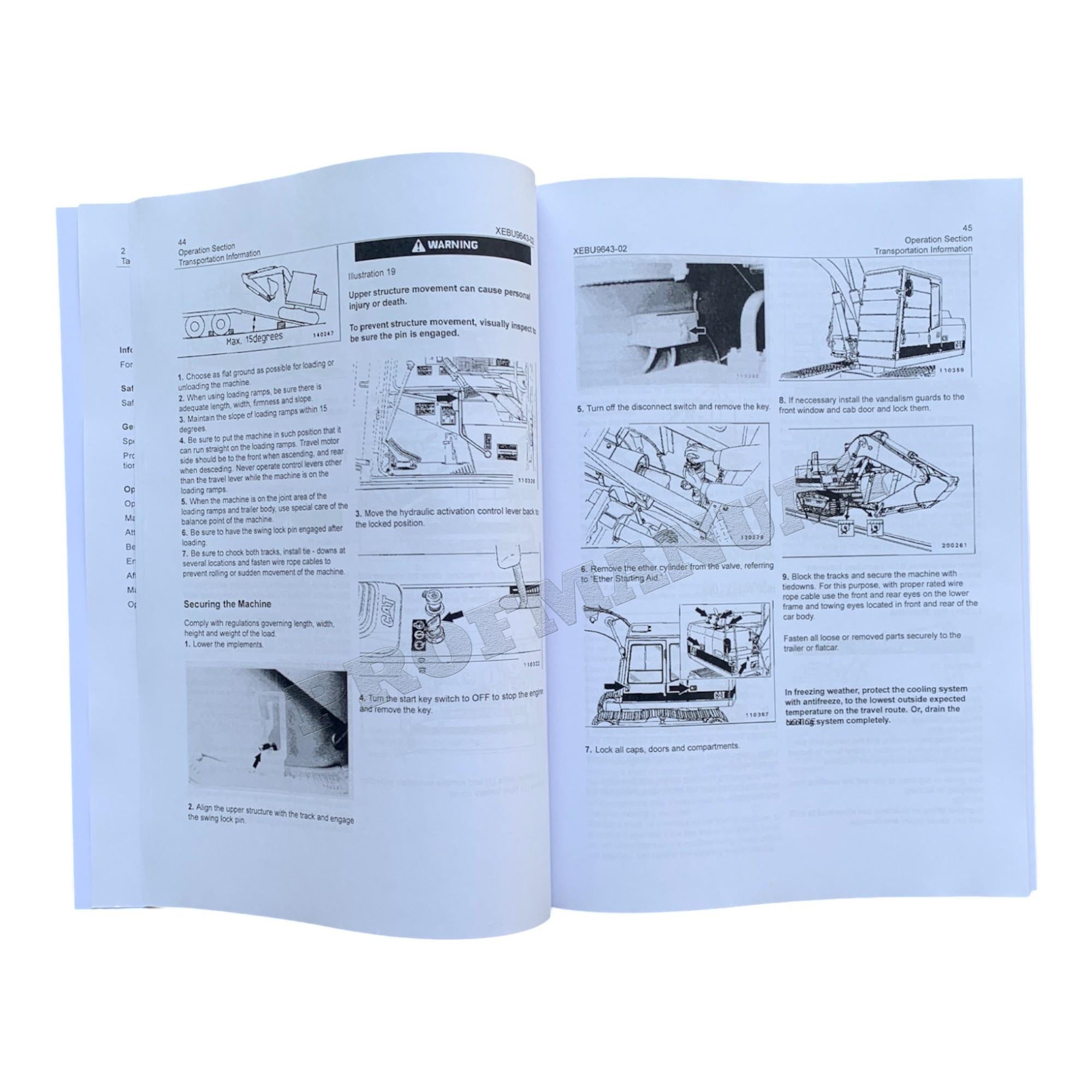 Manual de mantenimiento del operador de la excavadora de cadenas Caterpillar E120B