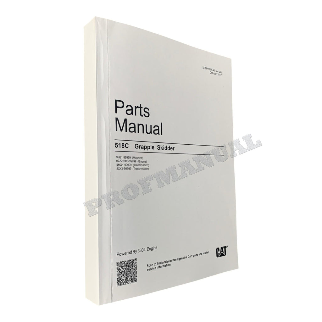 Caterpillar Cat 518C Grapple Skidder Parts Catalog Manual