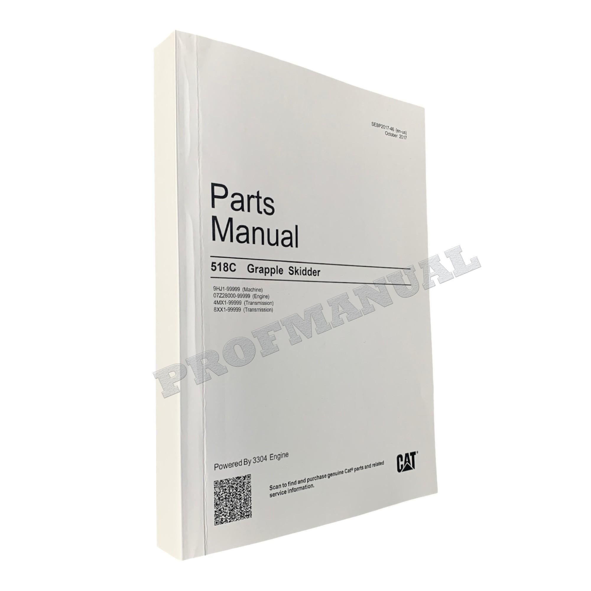 Caterpillar Cat 518C Grapple Skidder Parts Catalog Manual