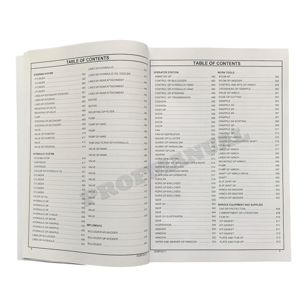 Caterpillar Cat 518C Grapple Skidder Parts Catalog Manual