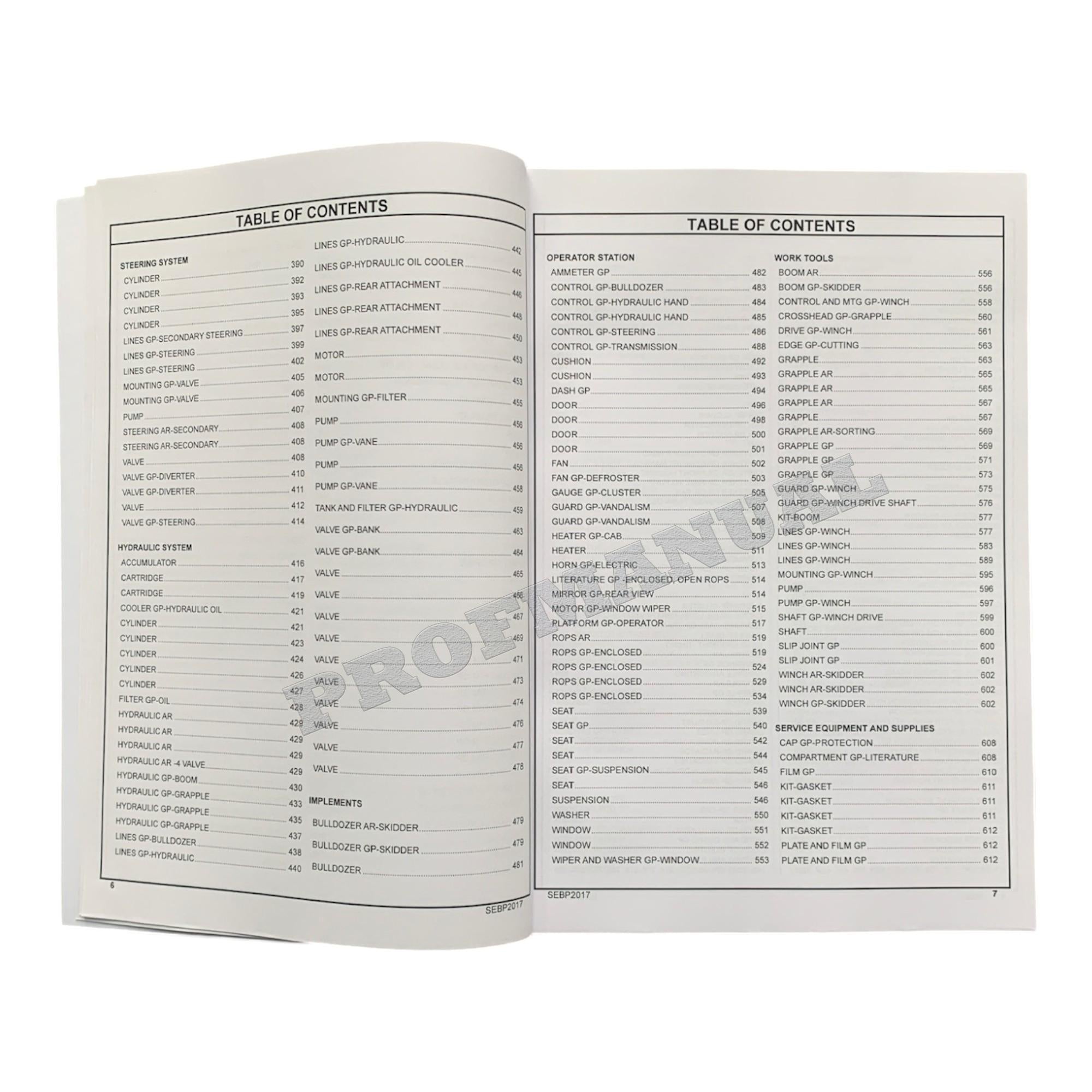 Caterpillar Cat 518C Grapple Skidder Parts Catalog Manual