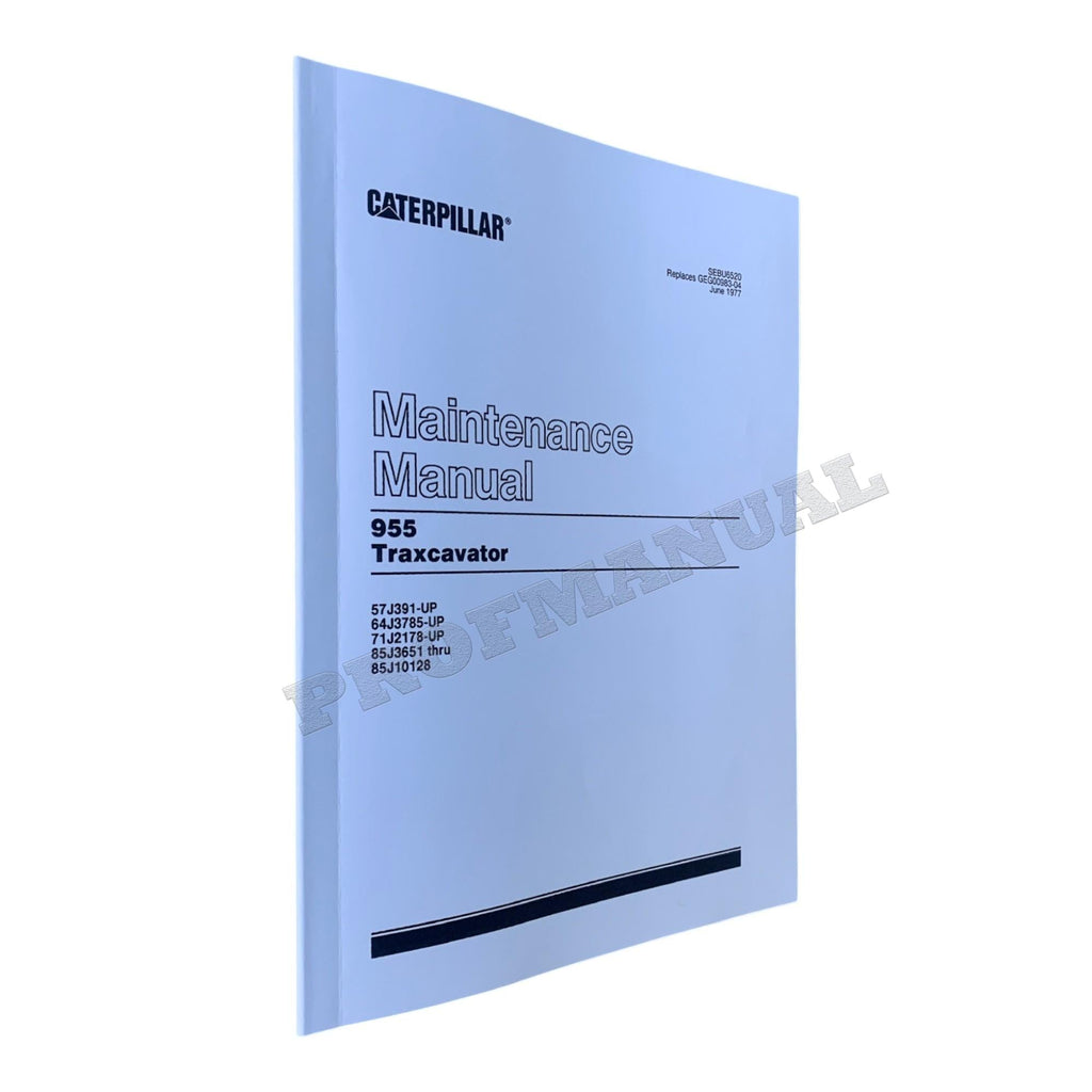 Caterpillar 955 Traxcavator Operators Maintenance Manual SEBU6520