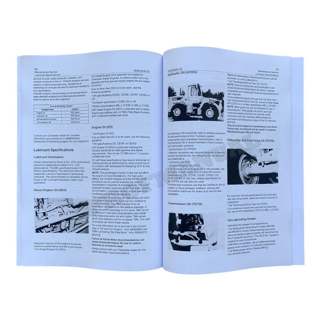 Caterpillar 966E Wheel Loader Operators Maintenance Manual