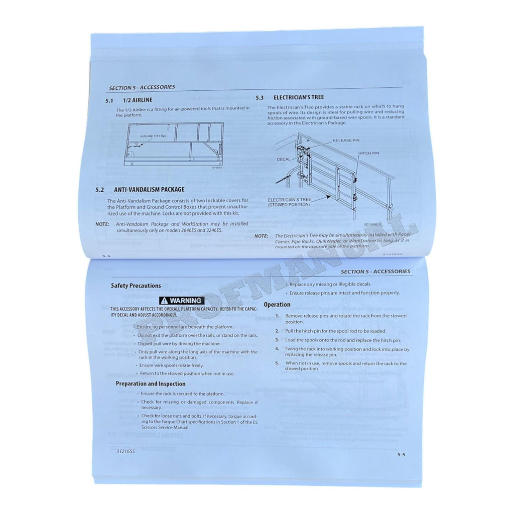 JLG 1930ES 2032ES 2632ES 2646ES 3246ES Scissor Lift Operators Manual 3121655