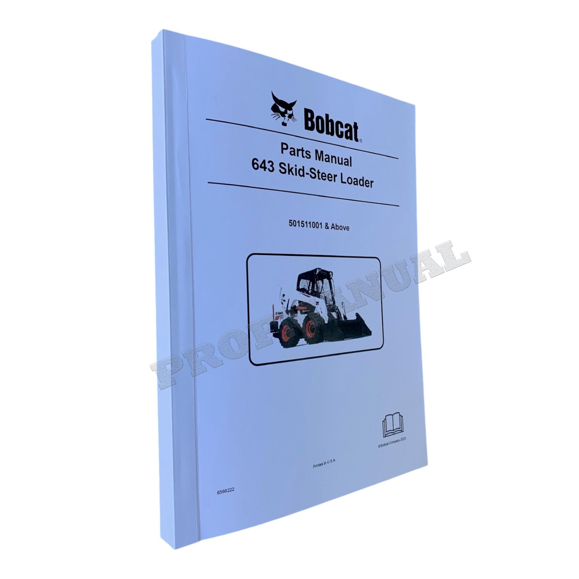 Bobcat 643 Skid Steer Loader Parts Catalog Manual