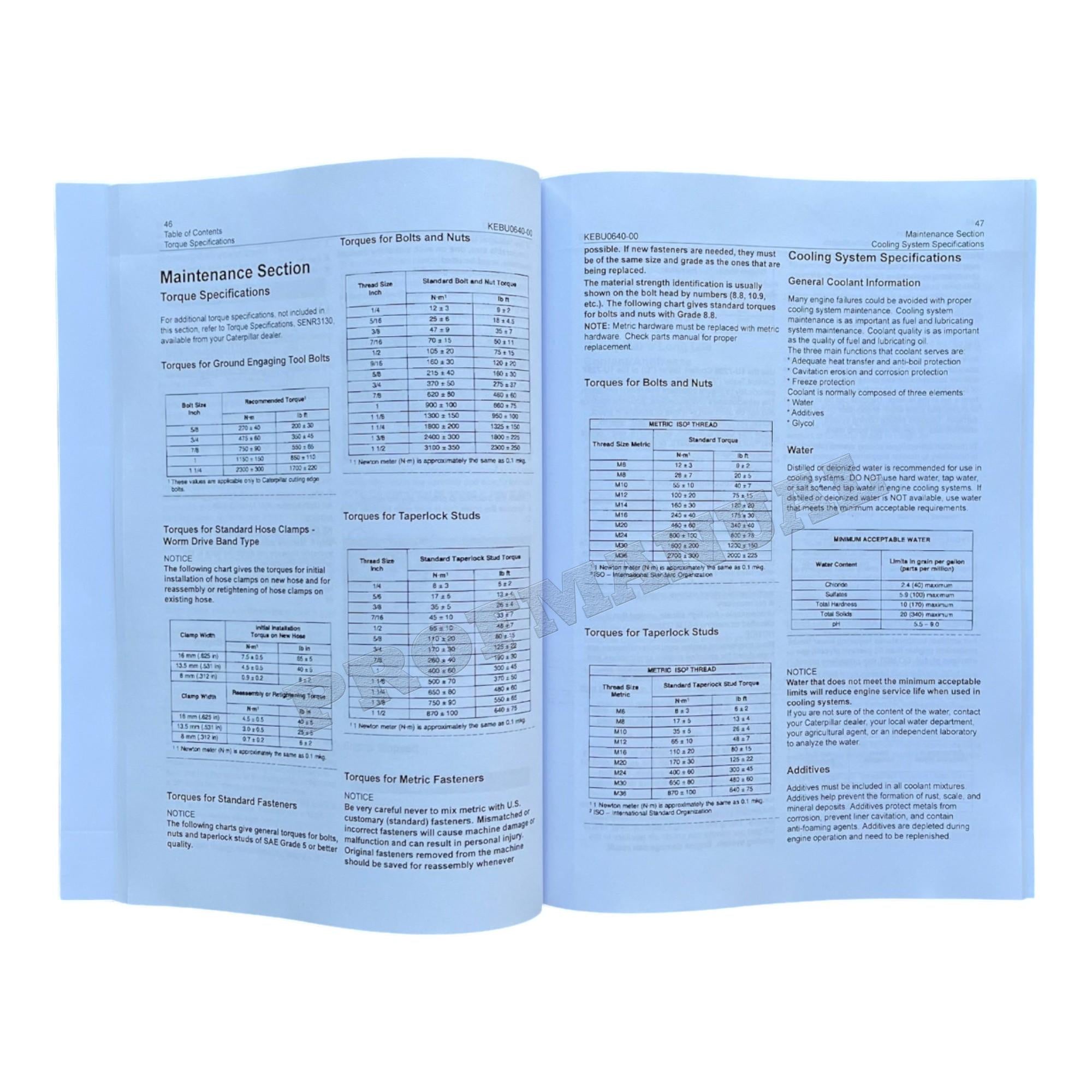 Caterpillar Cat SM 350 Stabilizer Operators Maintenance Manual KEBU0640