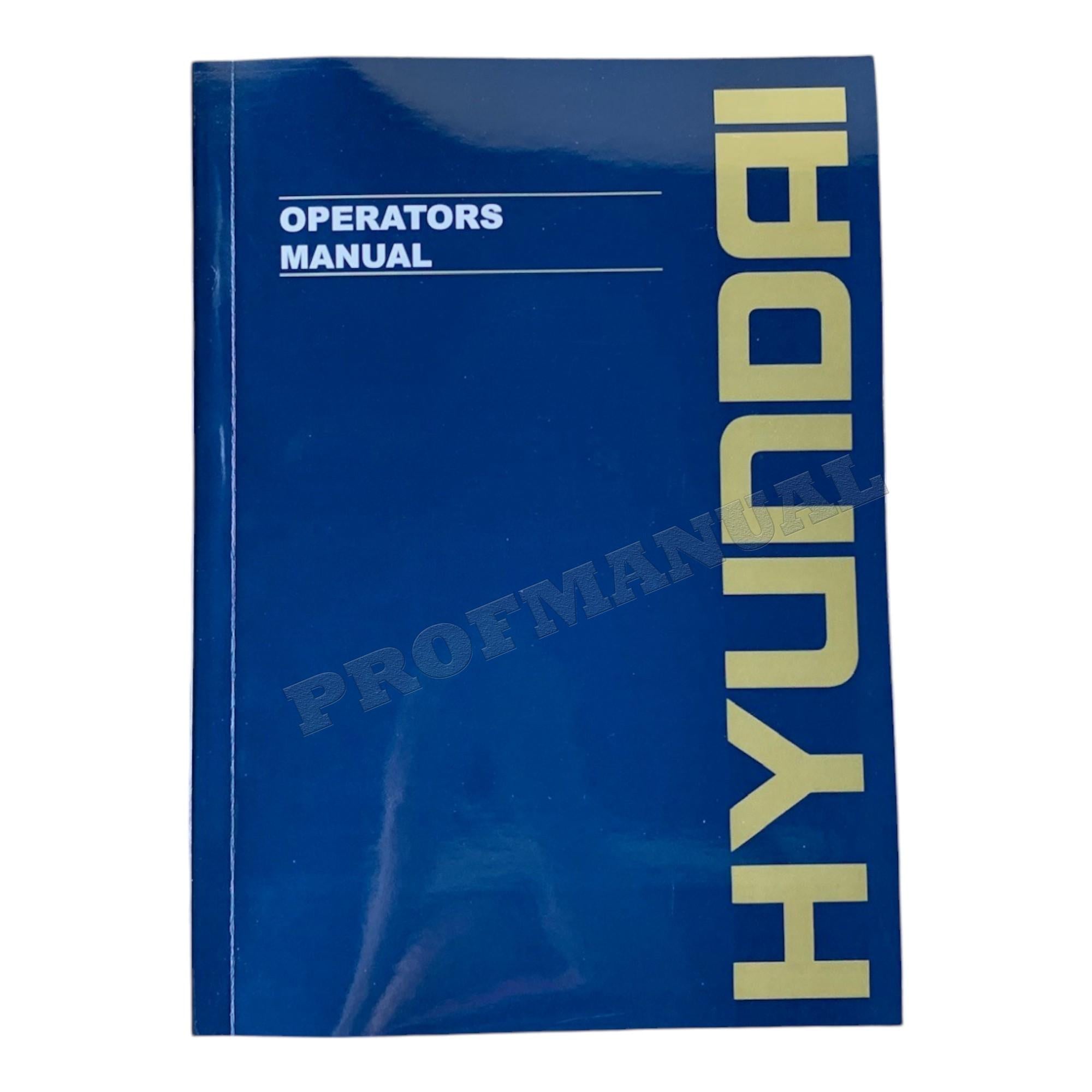 Hyundai HX220 L CRAWLER EXCAVATOR Operators Maintenance Manual