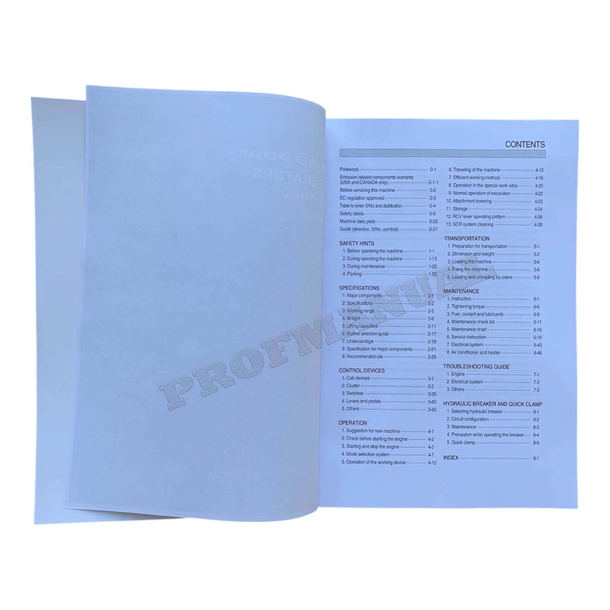 Hyundai HX220 L CRAWLER EXCAVATOR Operators Maintenance Manual