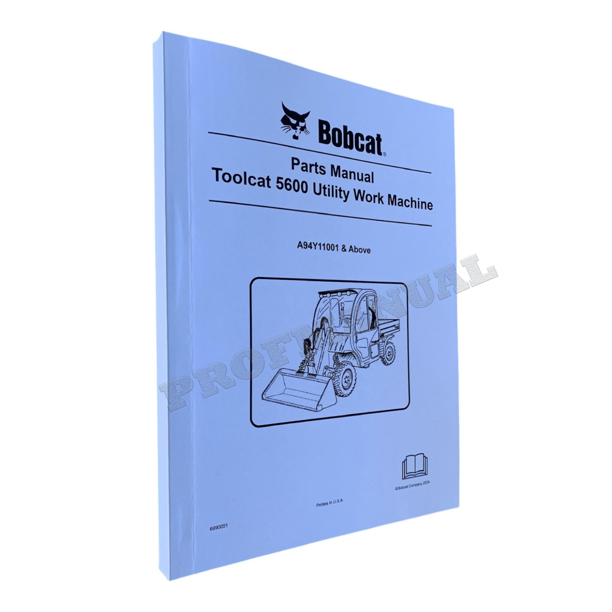 Bobcat 5600 Toolcat Work Machine Parts Catalog Manual A94Y11001-