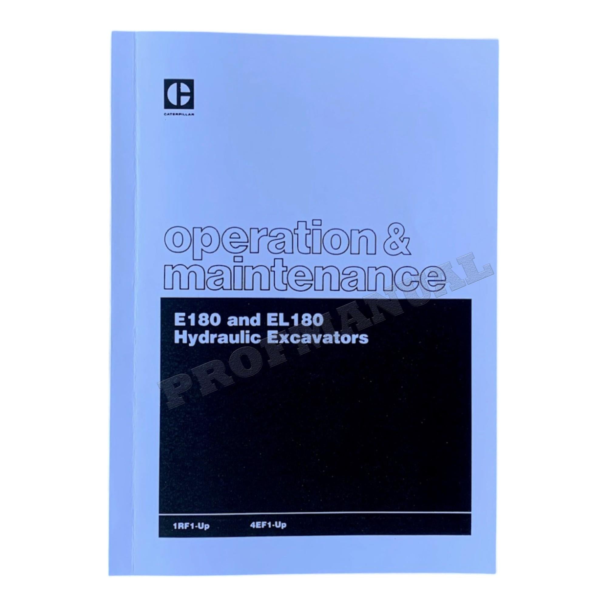 Manual de mantenimiento del operador de la excavadora hidráulica Caterpillar E180 EL180