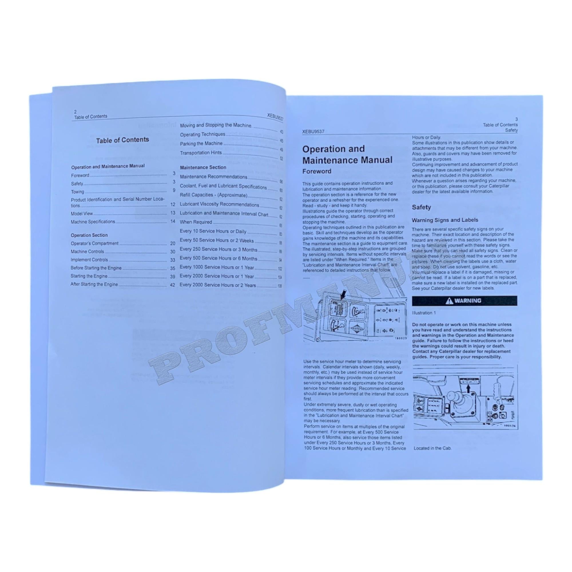 Manual de mantenimiento del operador de la excavadora hidráulica Caterpillar E180 EL180