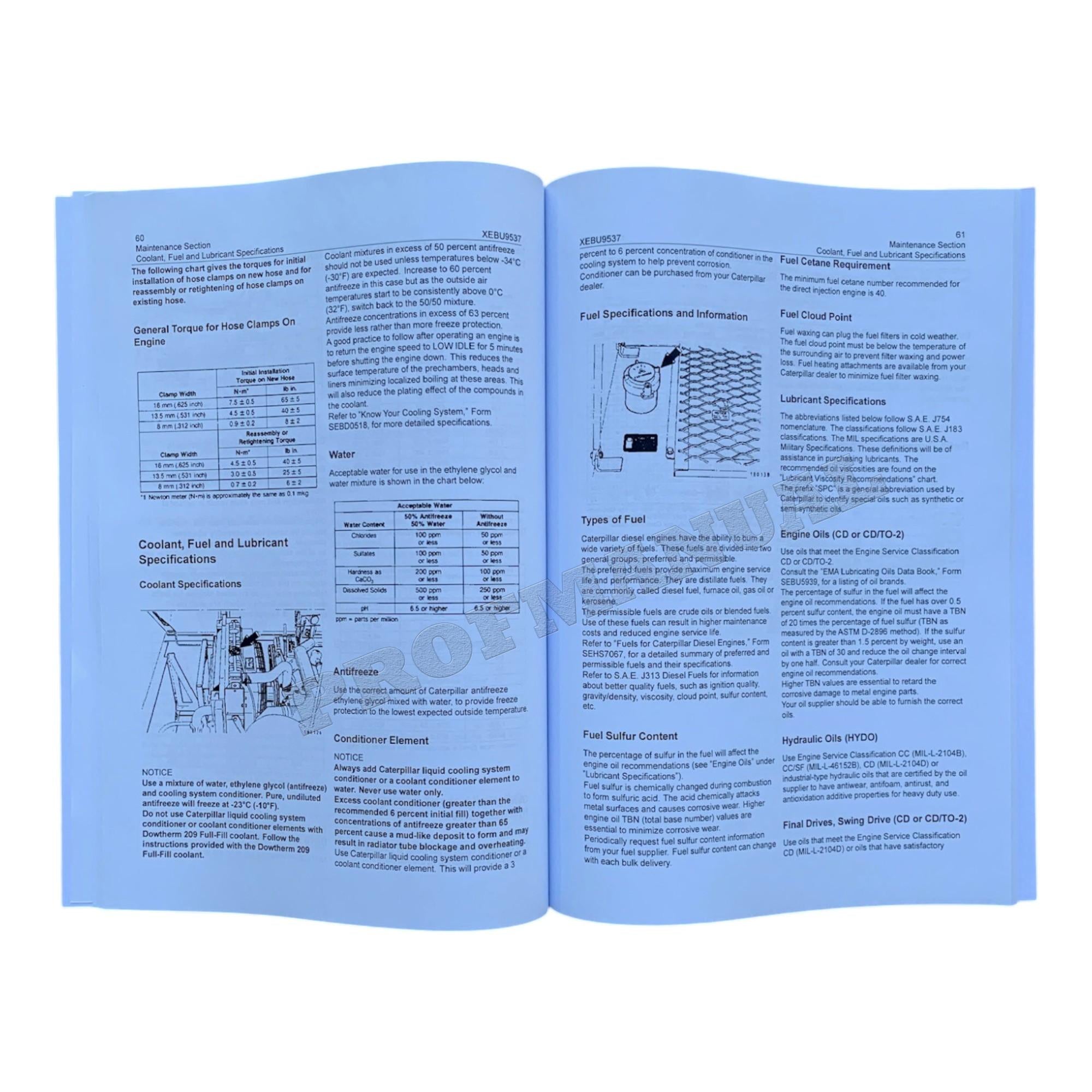 Manual de mantenimiento del operador de la excavadora hidráulica Caterpillar E180 EL180