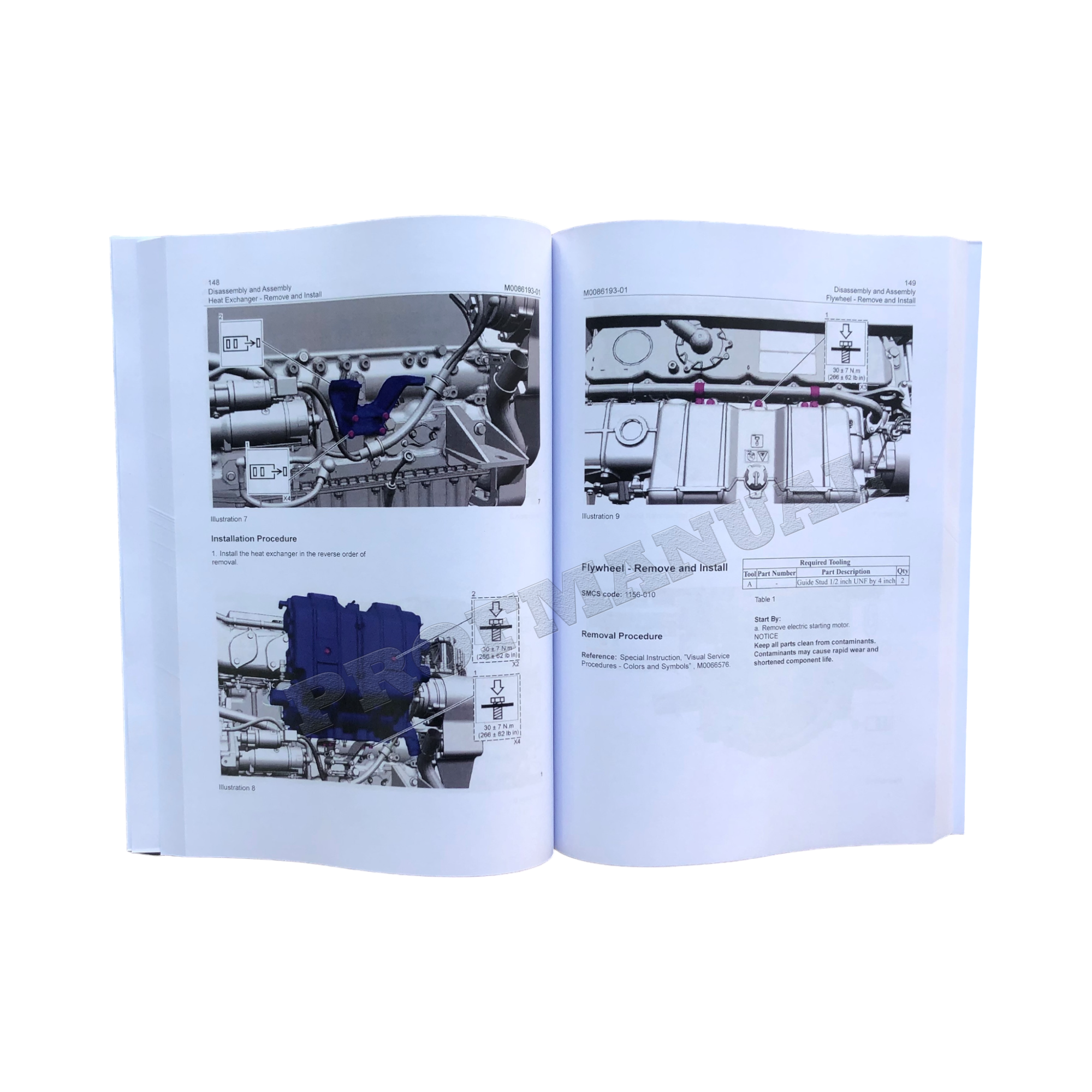 Caterpillar Cat C7.1 Marine engine Disassem Assembly Service Manual SN GJN1-