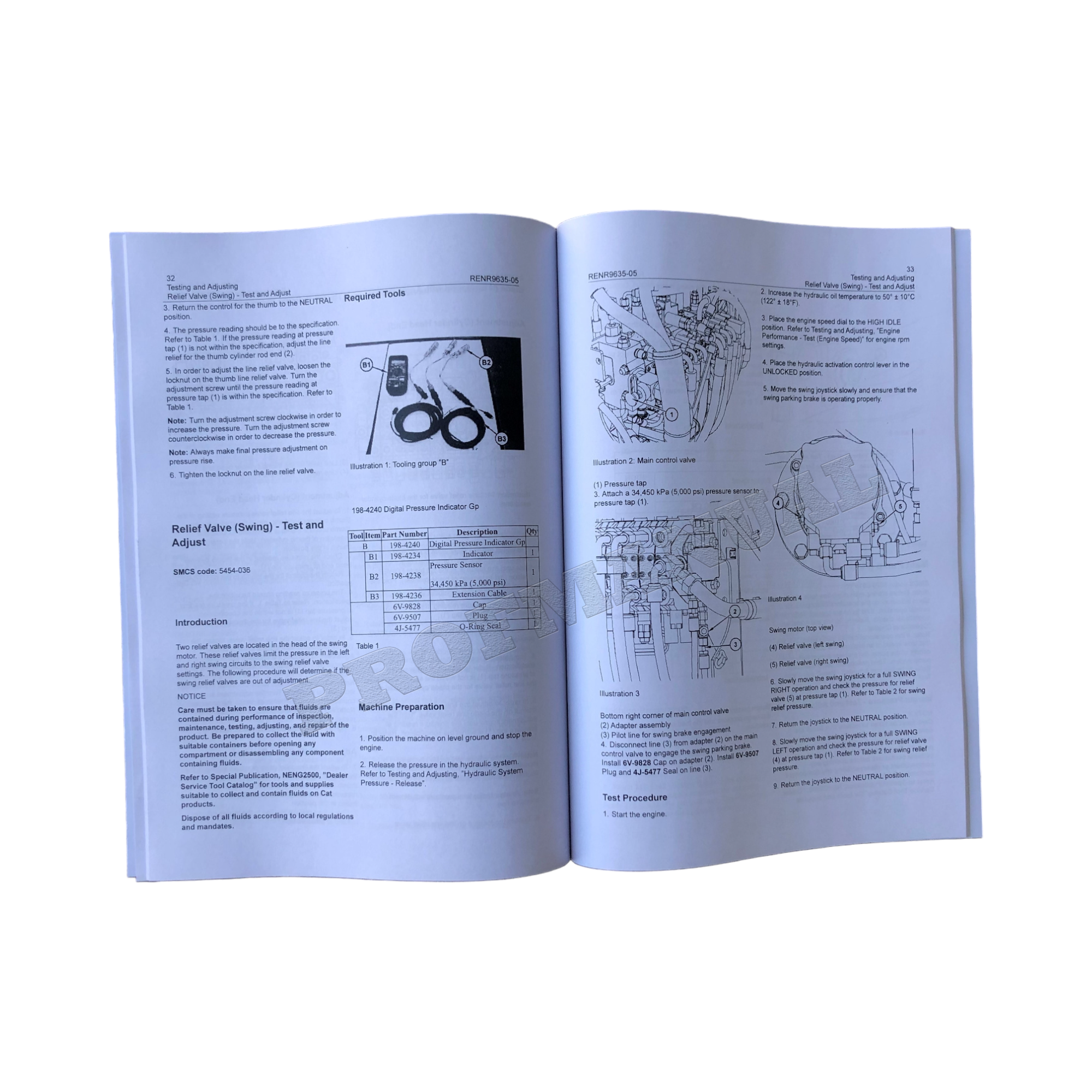 Caterpillar 304C 305C Excavator Testing and Adjusting Service Manual