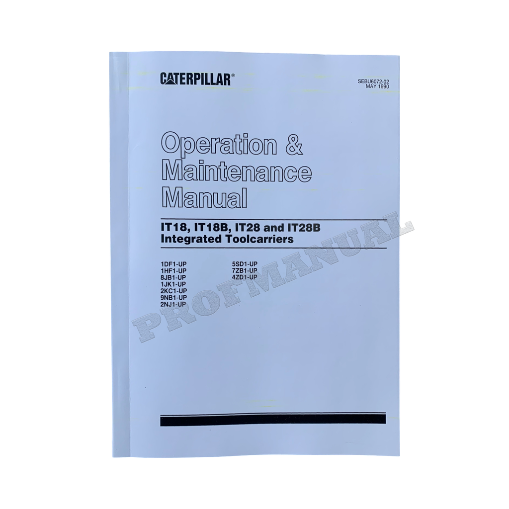 Manual del operador de portaherramientas integrados Caterpillar IT18 IT18B IT28 IT28B