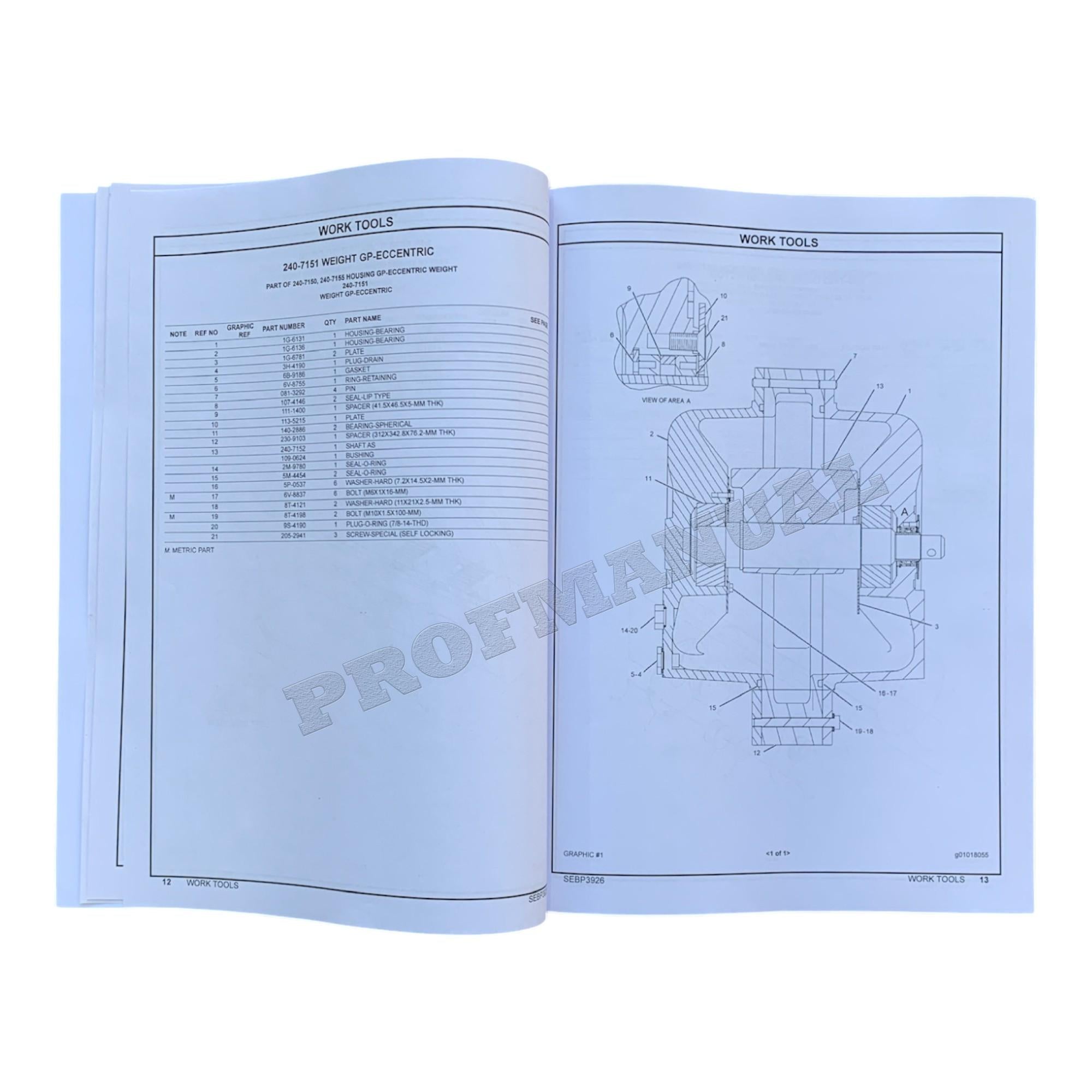 Caterpillar Cat CV16B CV18B Vibratory Compactor Parts Catalog Manual