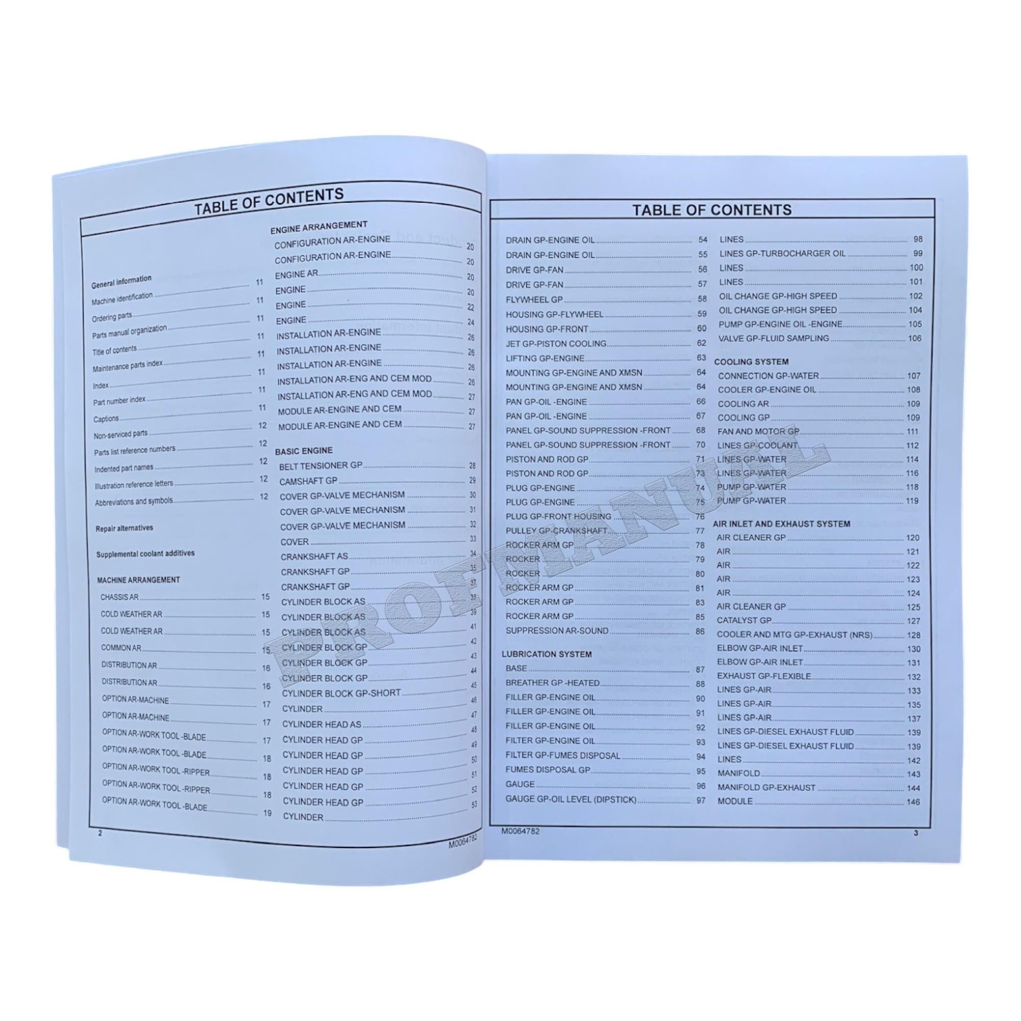 Catálogo de piezas del tractor de cadenas Caterpillar Cat D6K2 LGP Manual M0064782