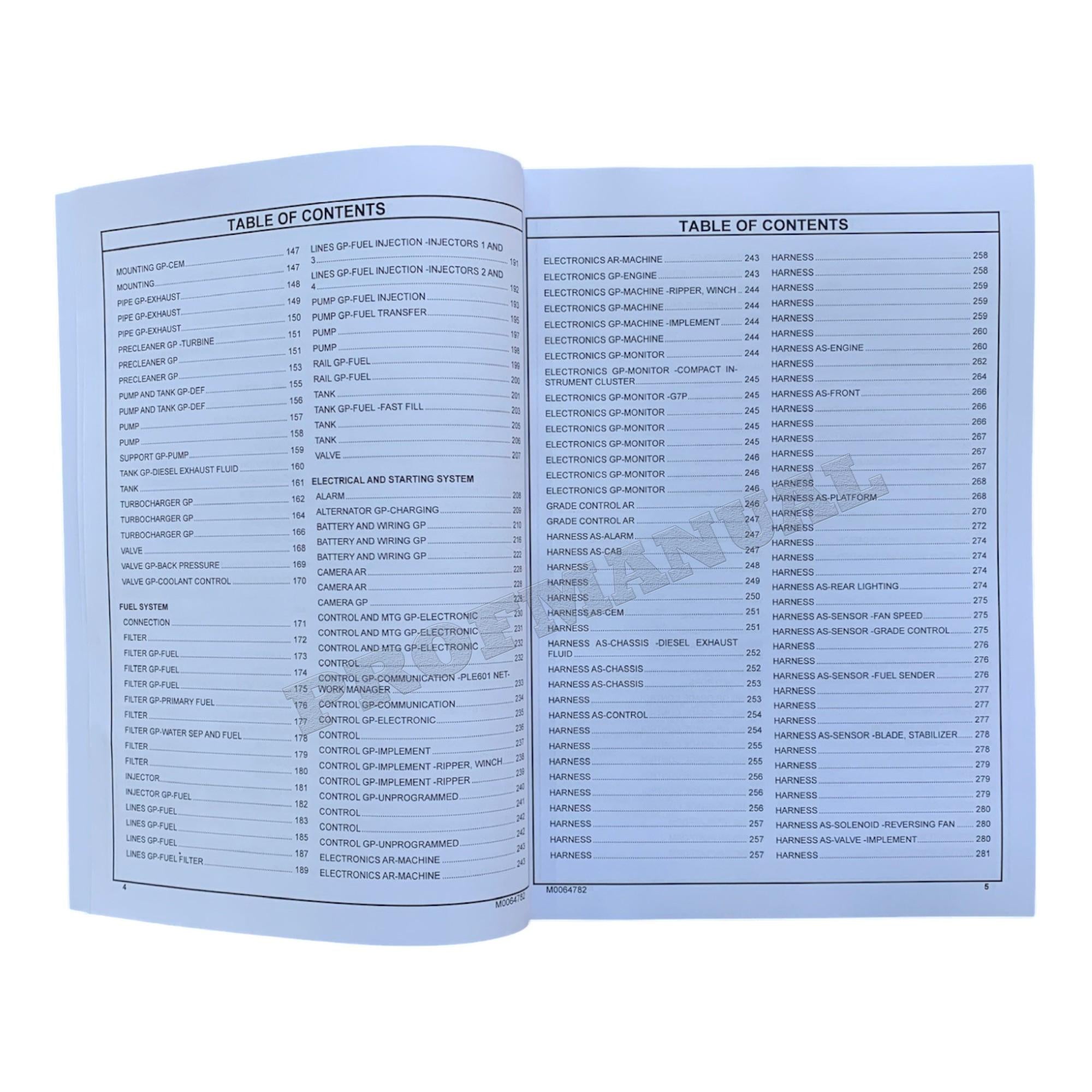 Catálogo de piezas del tractor de cadenas Caterpillar Cat D6K2 LGP Manual M0064782