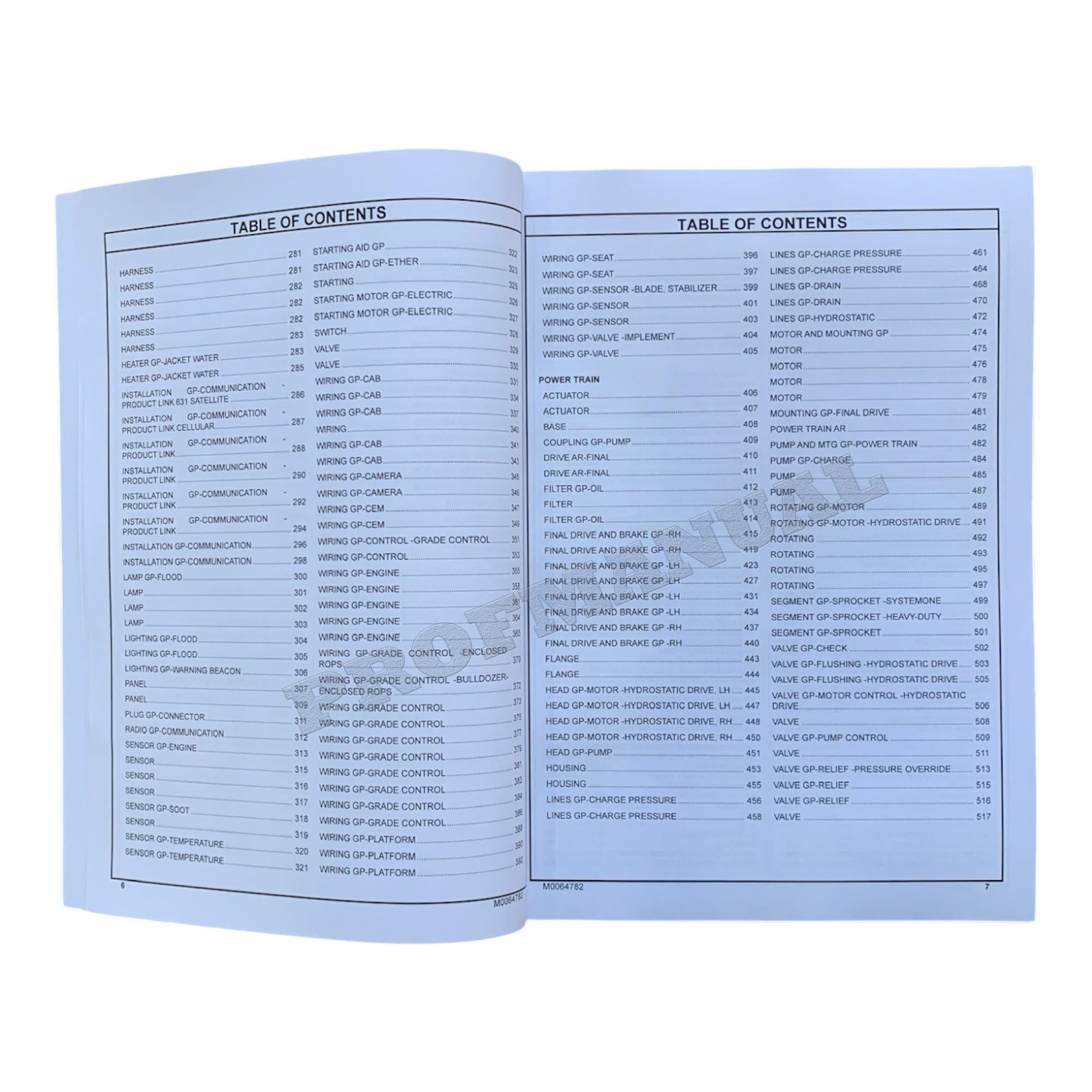 Catálogo de piezas del tractor de cadenas Caterpillar Cat D6K2 LGP Manual M0064782