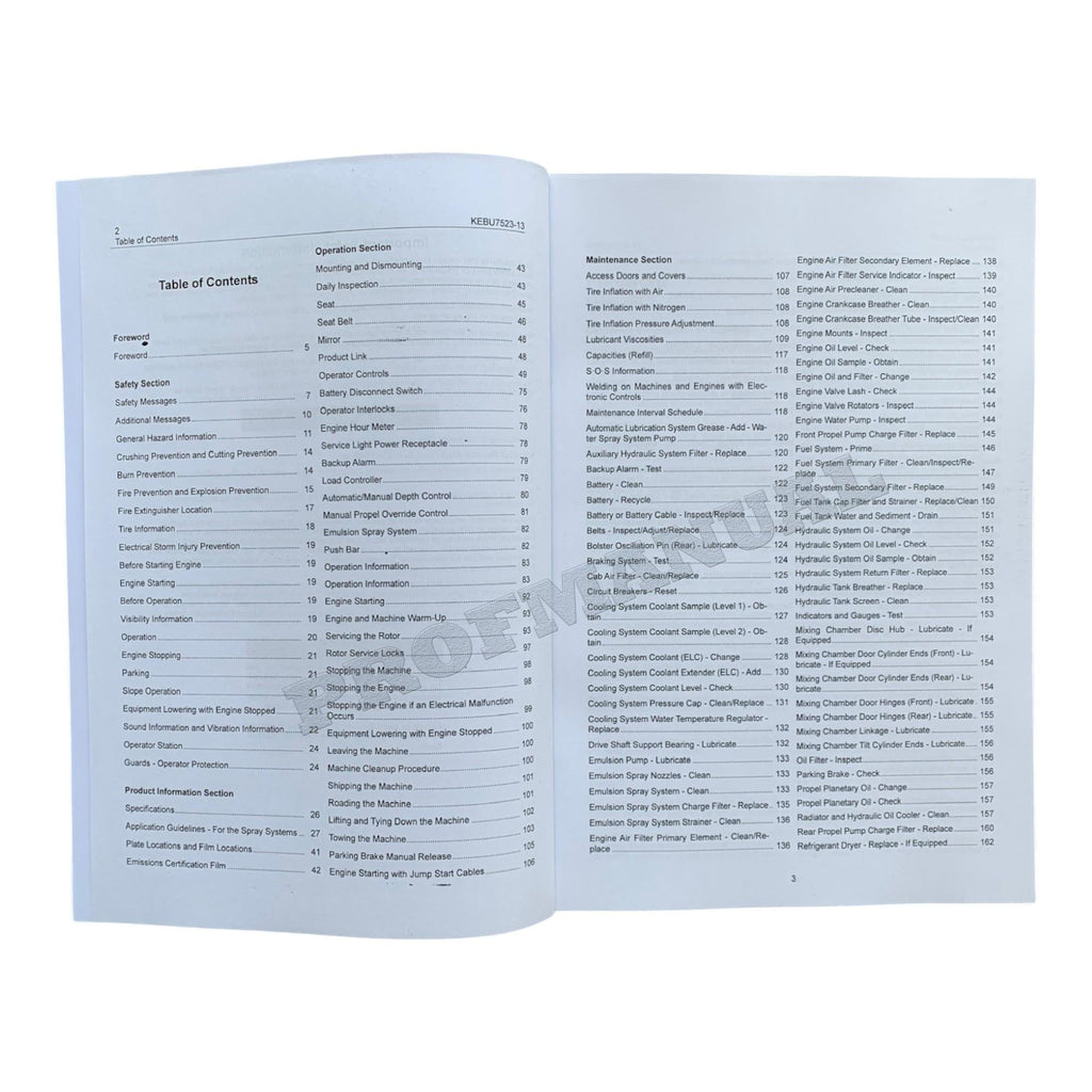 Caterpillar Cat RM 300 Reclaimer Mixer Operators Maintenance Manual