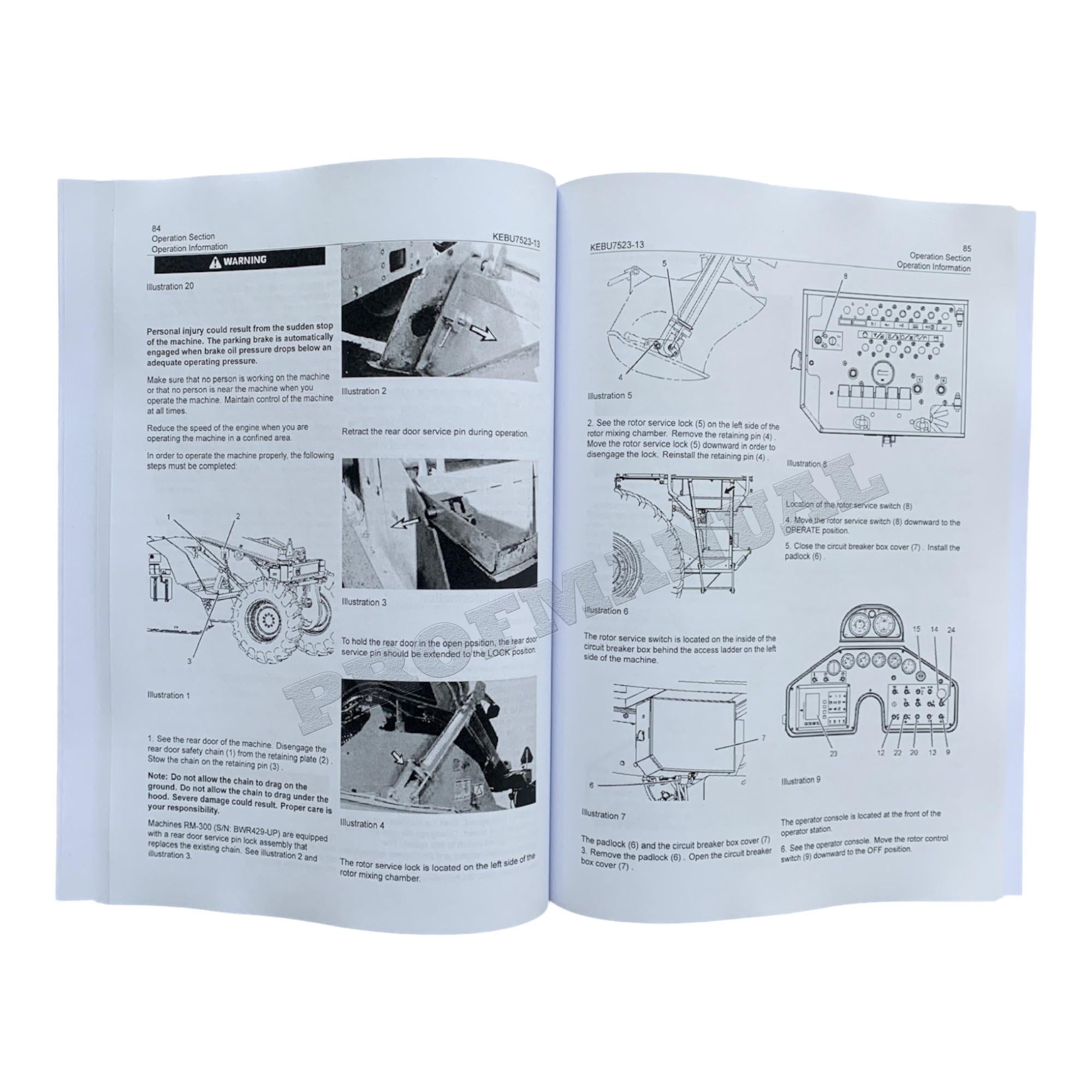 Caterpillar Cat RM 300 Reclaimer Mixer Operators Maintenance Manual