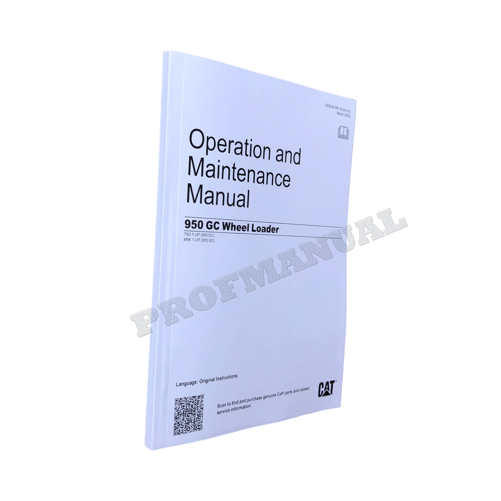 Manual de mantenimiento del operador de la cargadora de ruedas Caterpillar 950 GC TN31-Up M5K1-Up