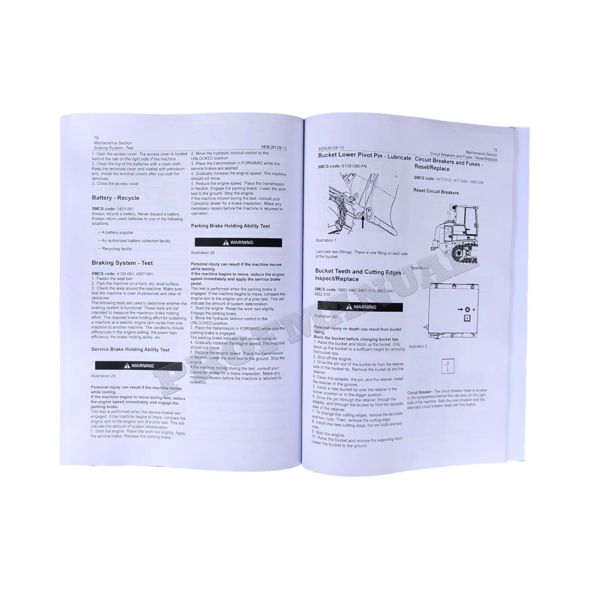 Manual de mantenimiento del operador del cargador de cadenas Caterpillar 963D