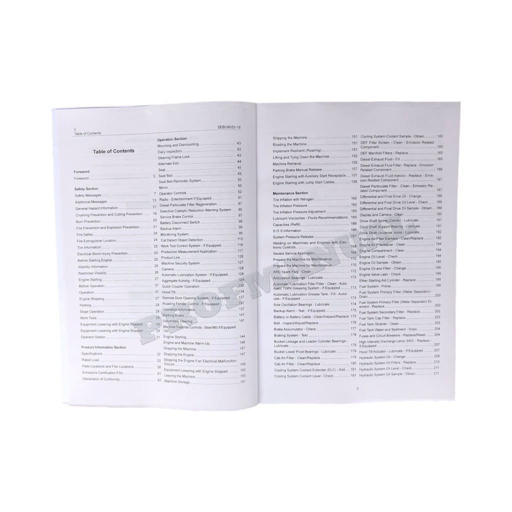 Manual de mantenimiento del operador de cargadoras de ruedas Caterpillar 966M y 972M SEBU9053
